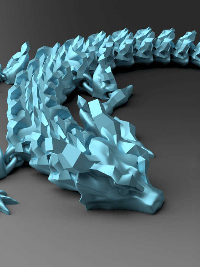 Pyrite Dragon - Articulated Dragon 3d model