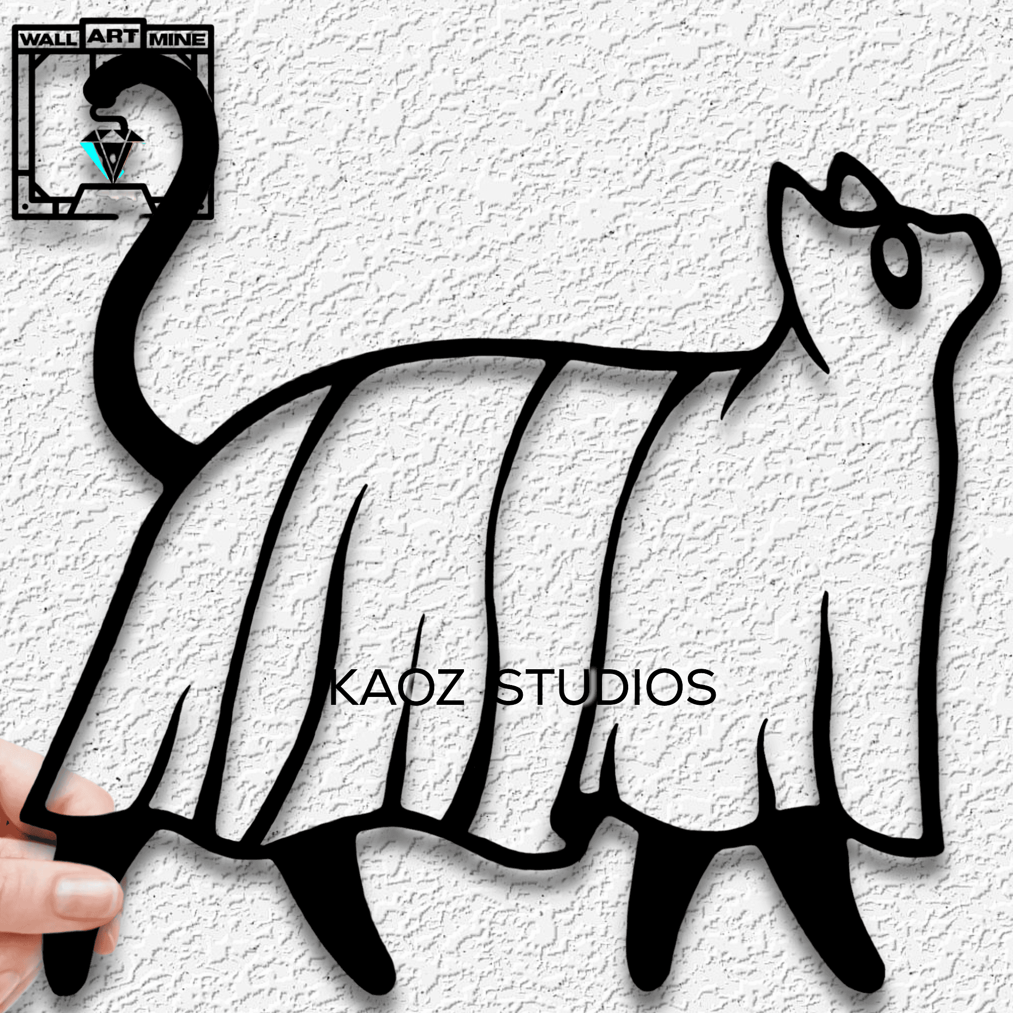 ghost cat wall art kitten wall art spooky kitty decoration 3d model