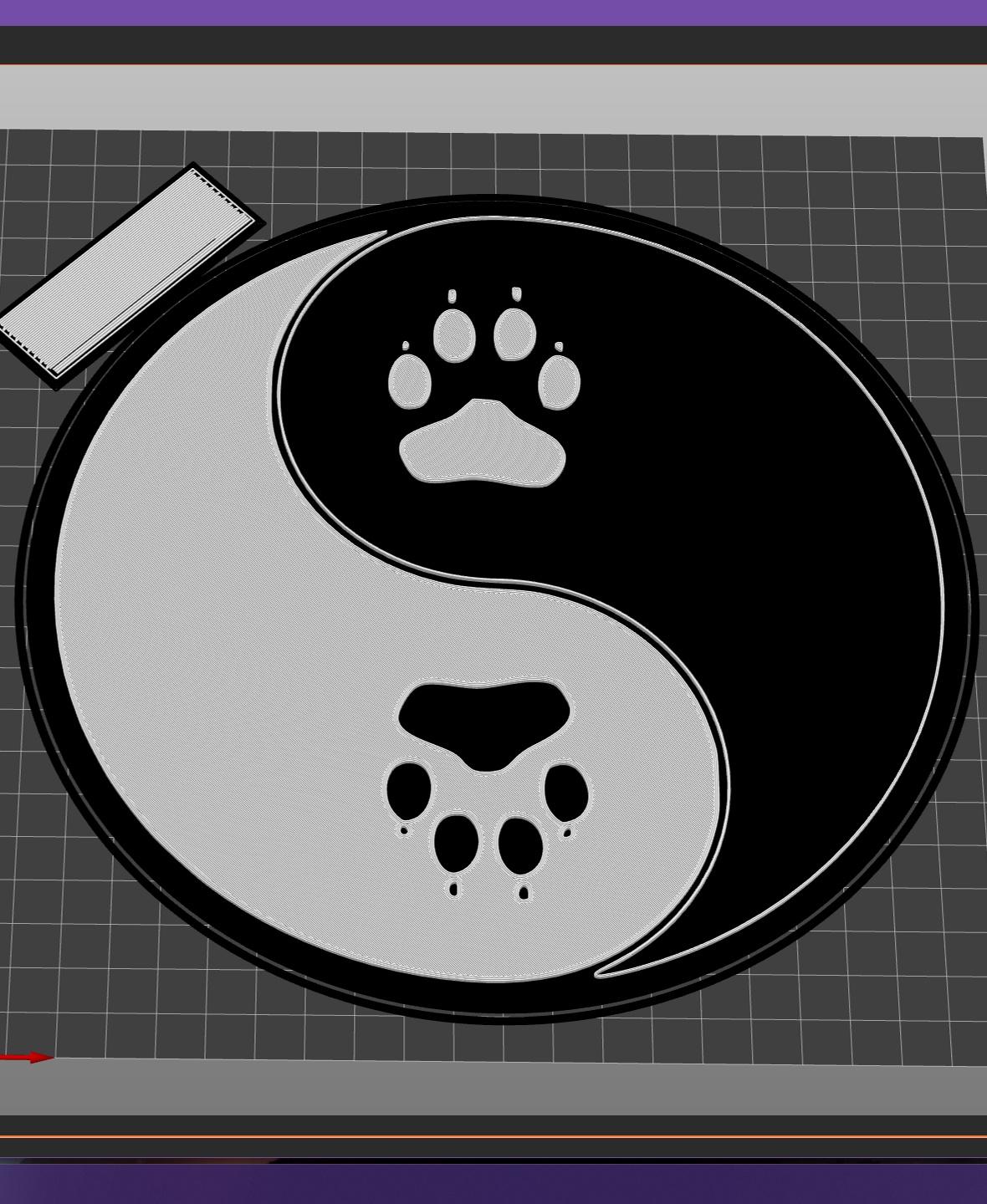 Yin Yang Paws 3d model