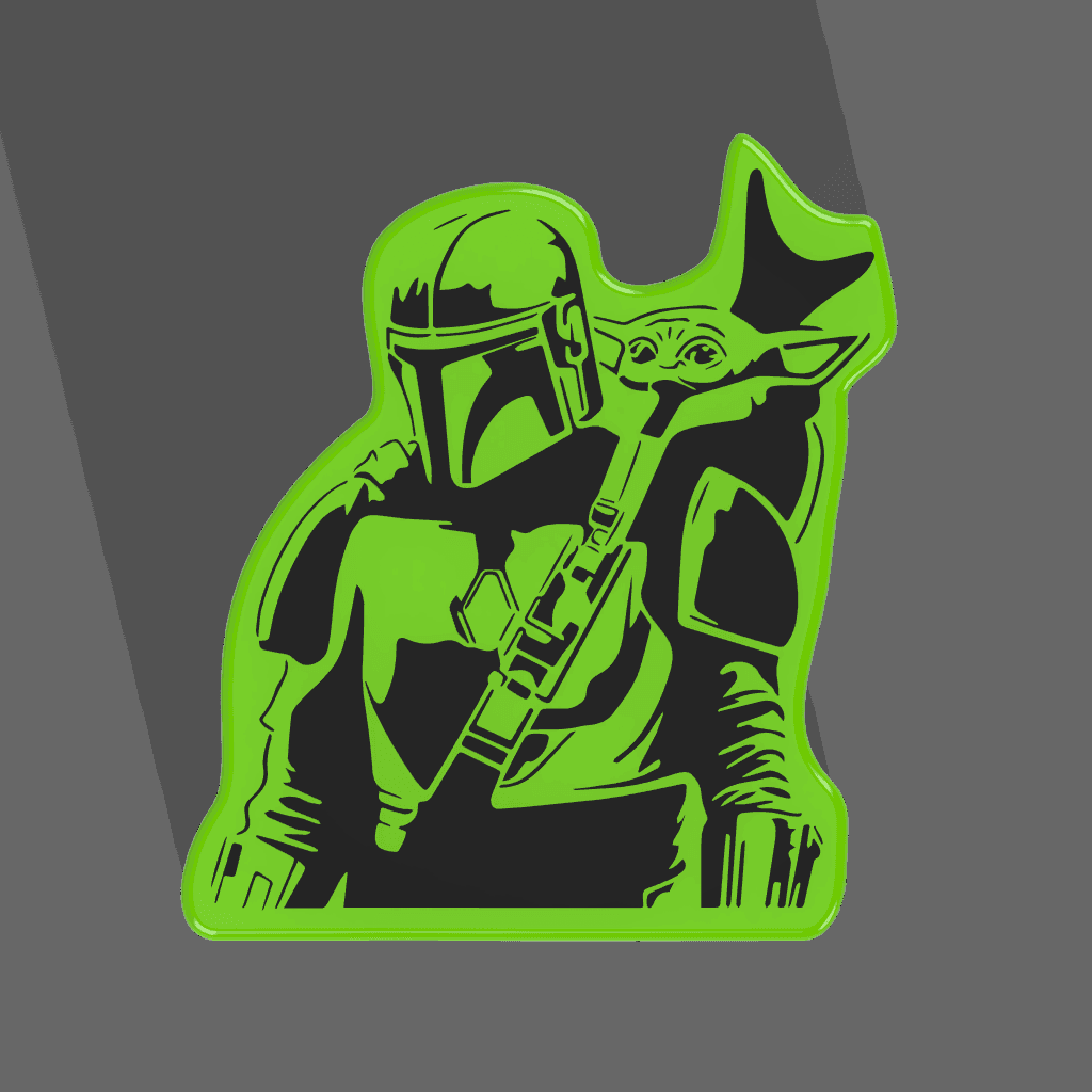 Mandalorian and Baby Yoda Box 3d model