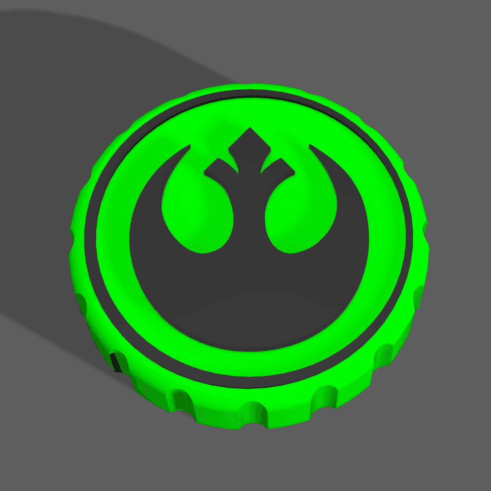 Star Wars - Rebel Alliance Stash Jar Lid 3d model