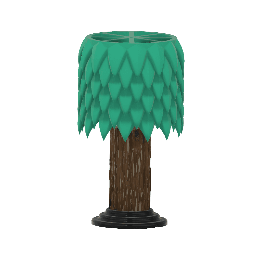 Dragon Scale Lamp with Banyan Tree Trunk 3d model