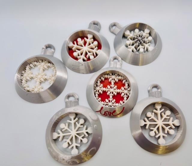 Snowflake 6 Ornament Set 3d model