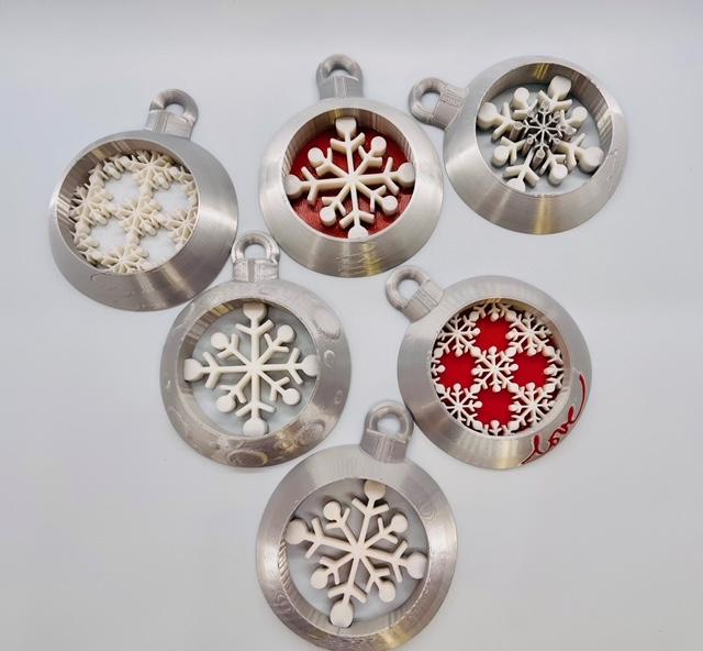 Snowflake 6 Ornament Set 3d model