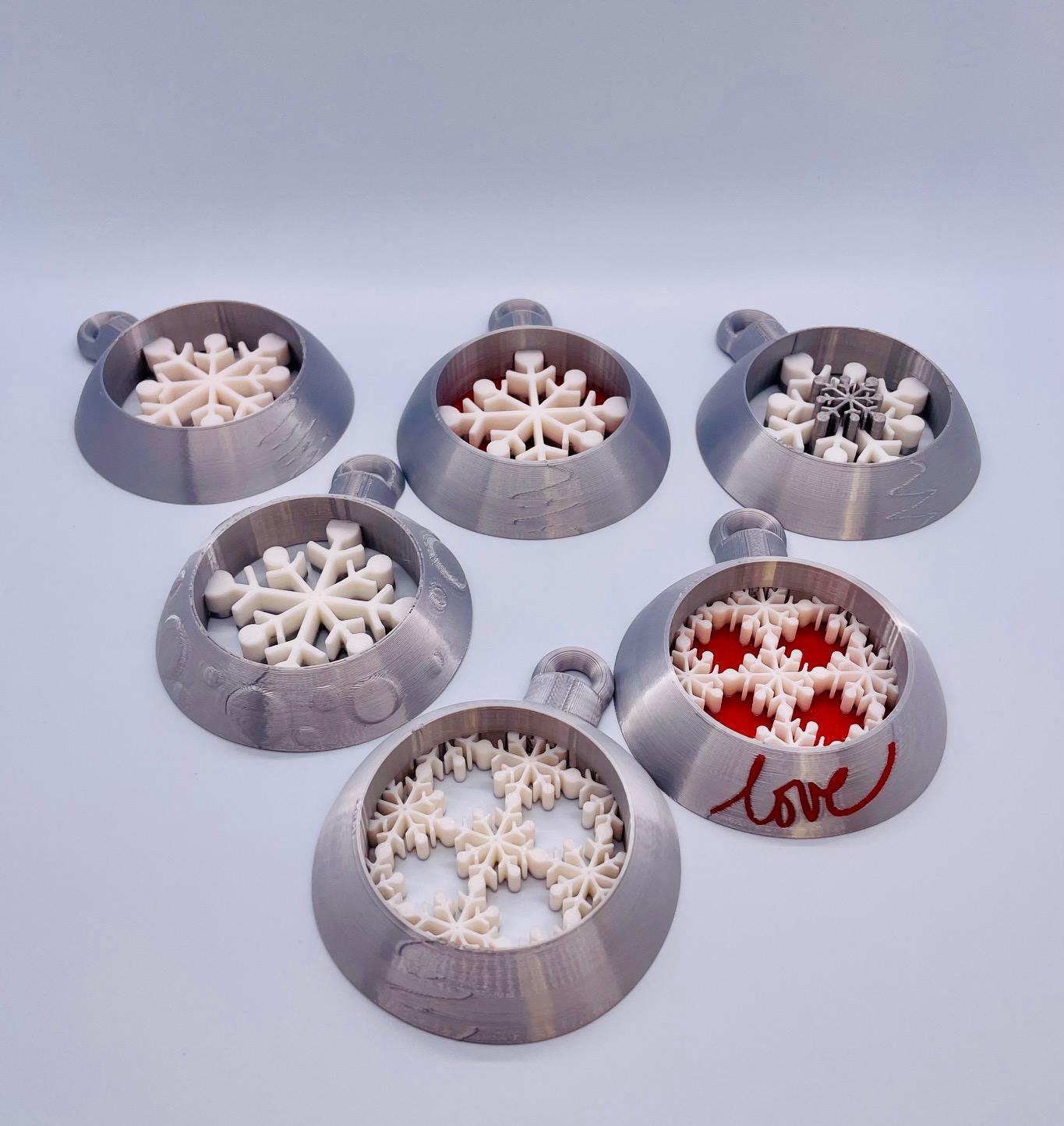 Snowflake 6 Ornament Set 3d model