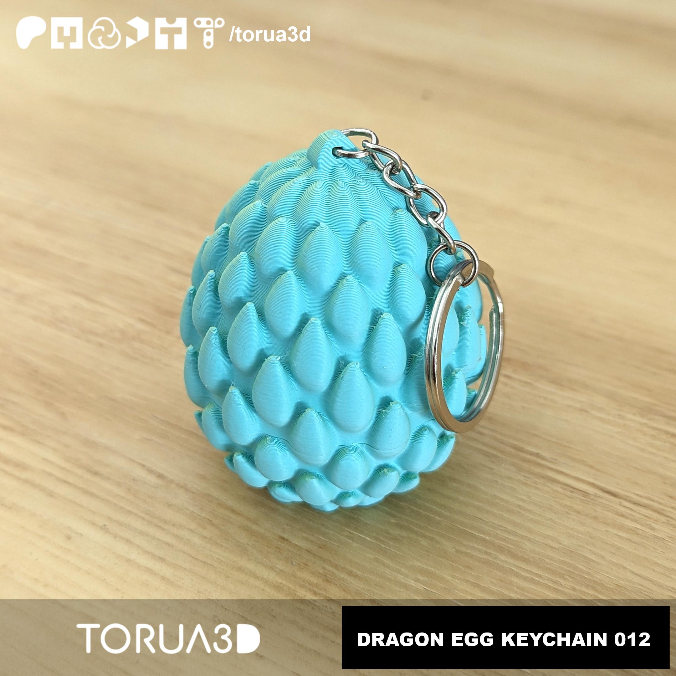 DRAGON EGG KEYCHAIN 012 - Print in place - STL File  3d model