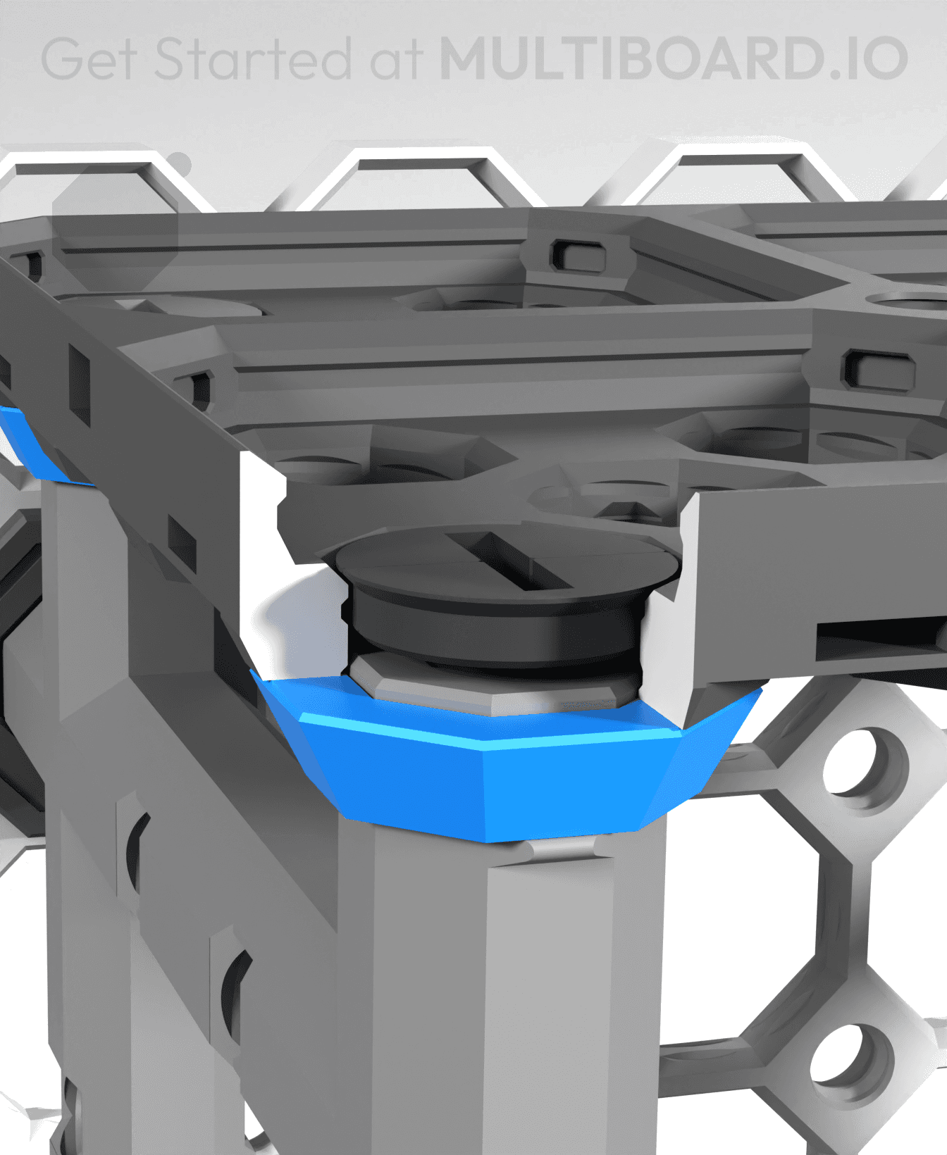 2x2 Bracket - Bolt-Locked Inserts 3d model