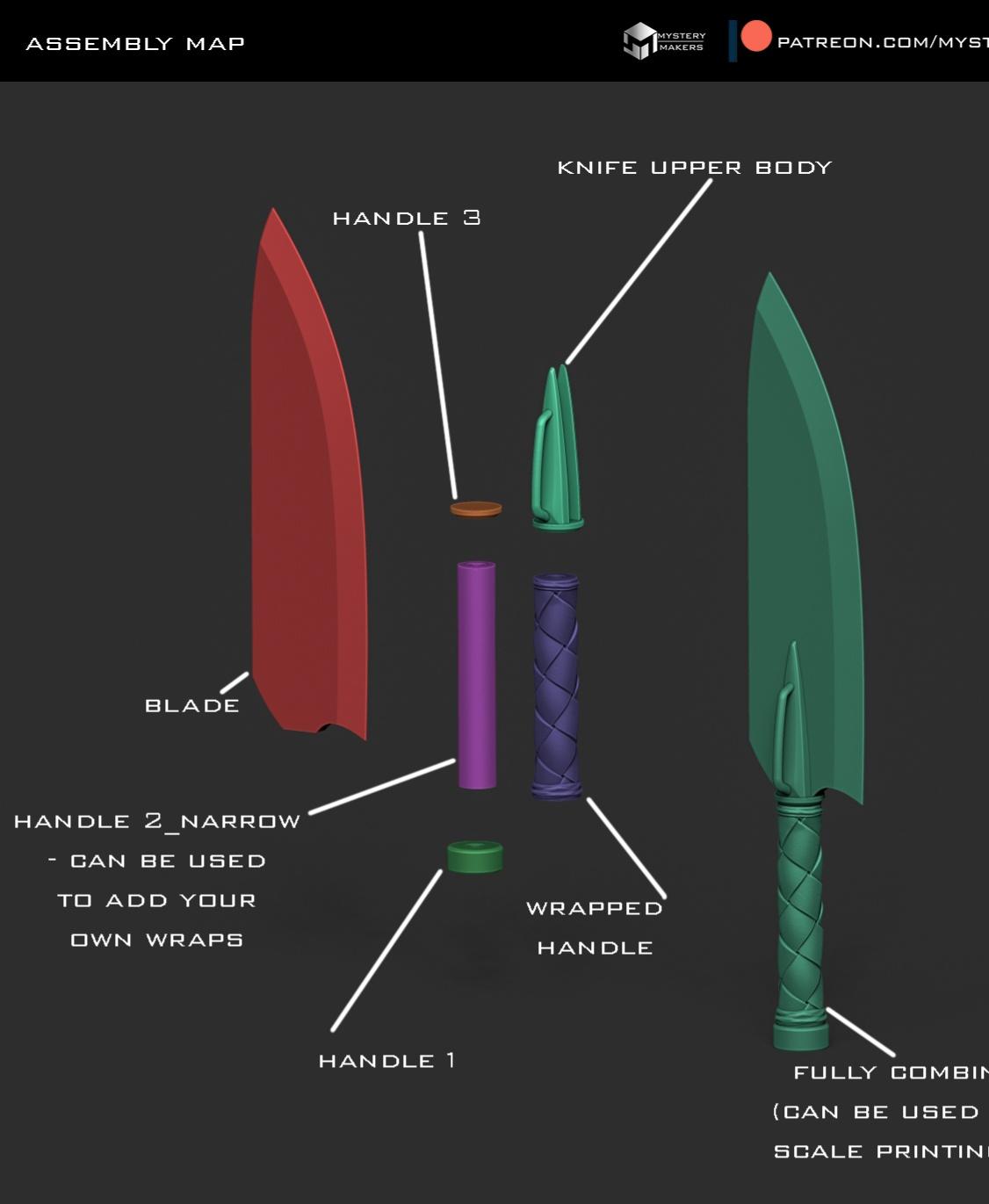 Kenobi meat cutting knife 3d model