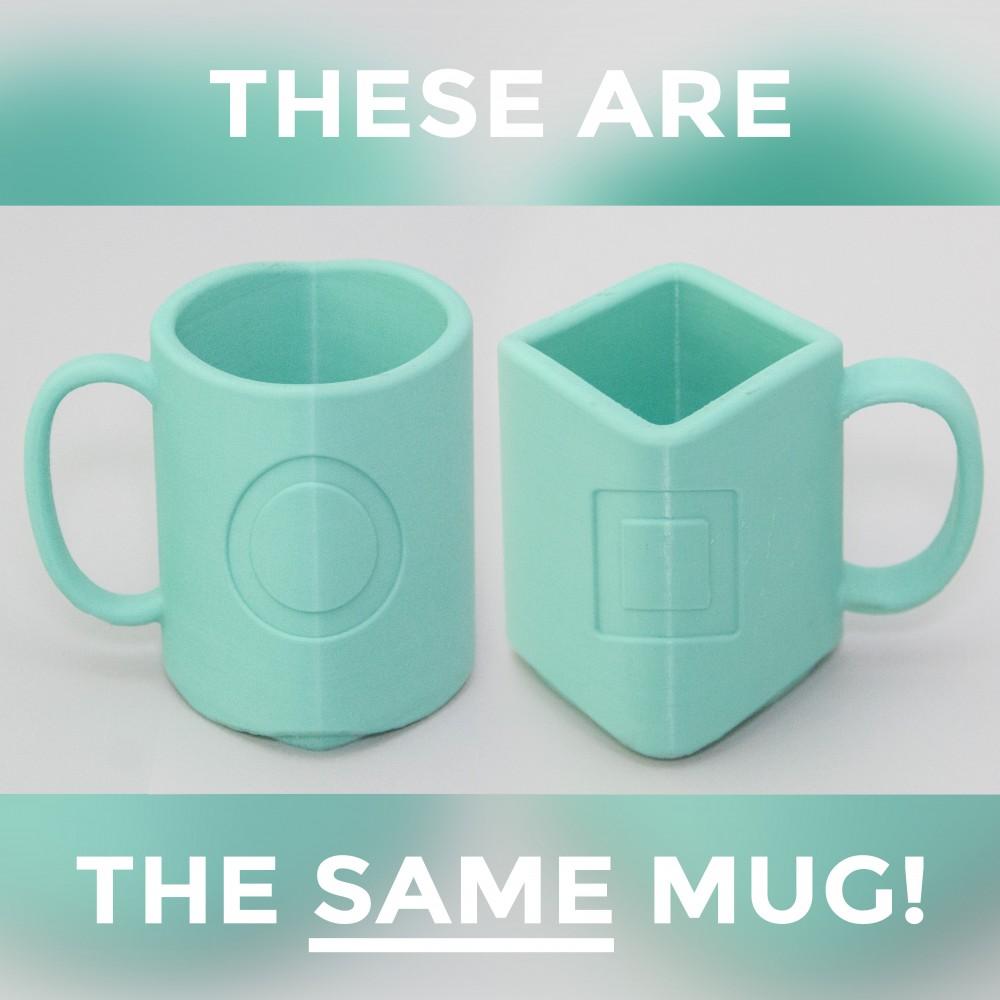 Squircle Mug // Ambiguous Cylinder Illusion 3d model