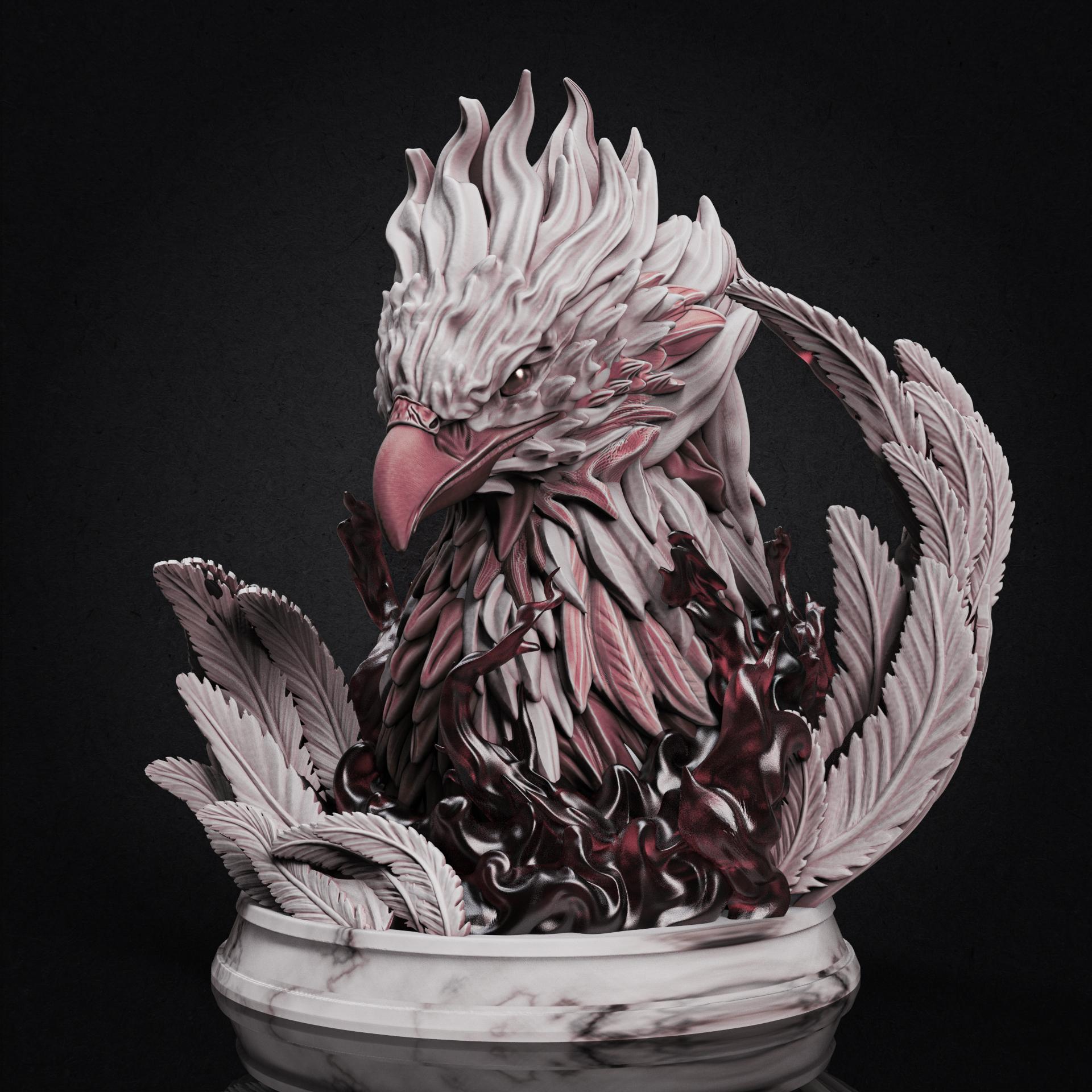 Phoenix bust (Pre-Supported) 3d model