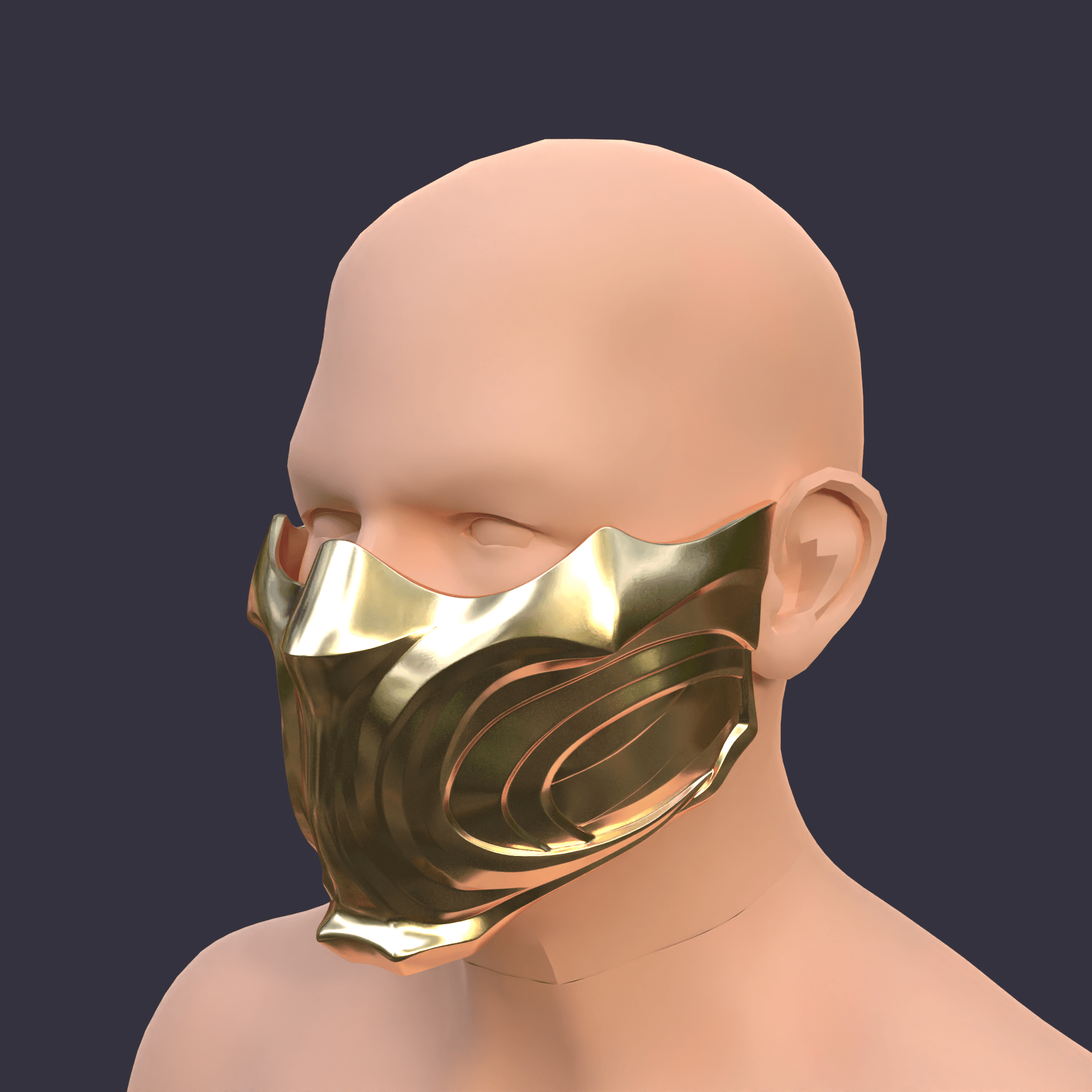 SCORPION MASK MORTAL KOMBAT 1 3d model