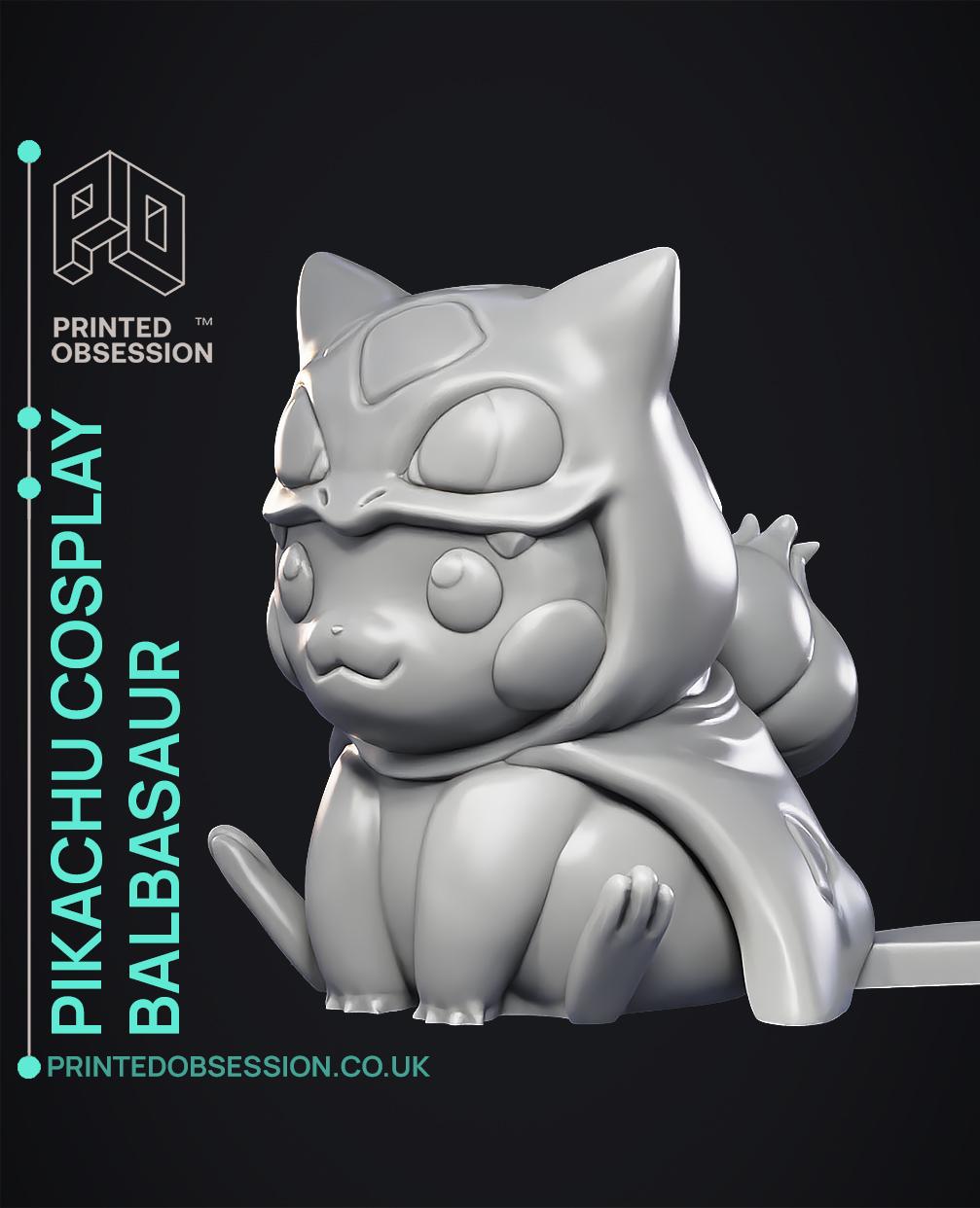 Pikachu Cosplay as Bulbasaur - Pokémon - Fan Art 3d model