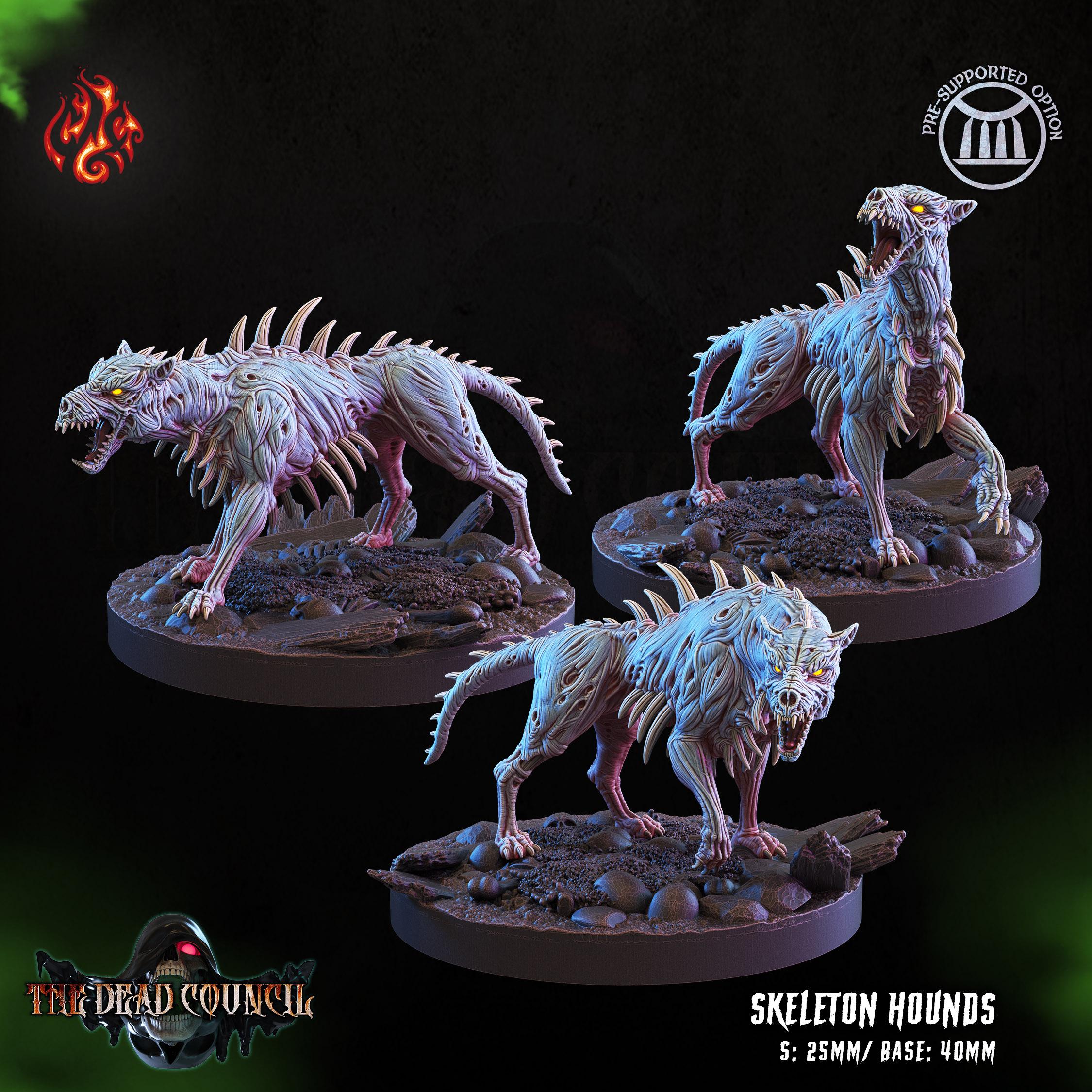 Skeletal Hounds 3d model