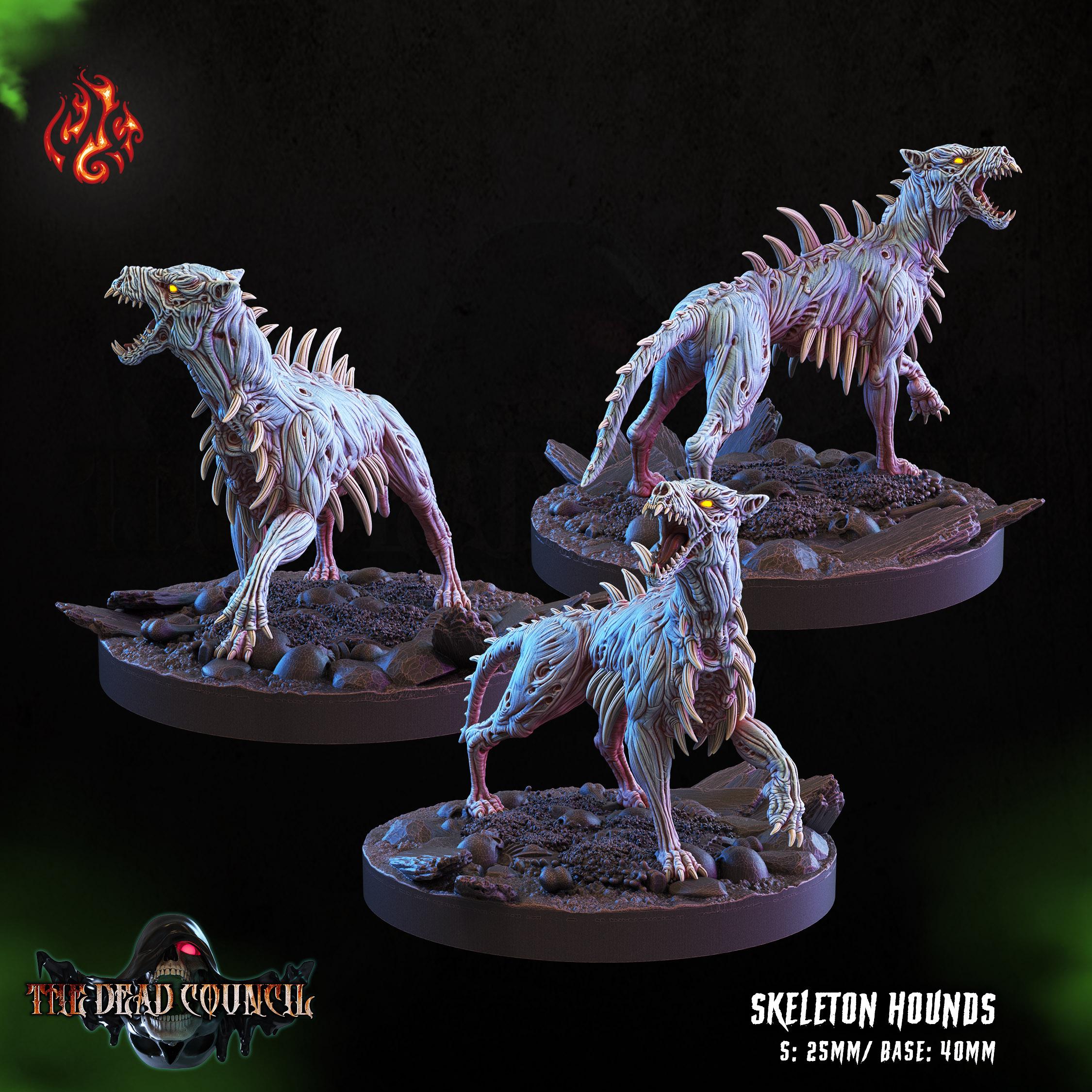 Skeletal Hounds 3d model