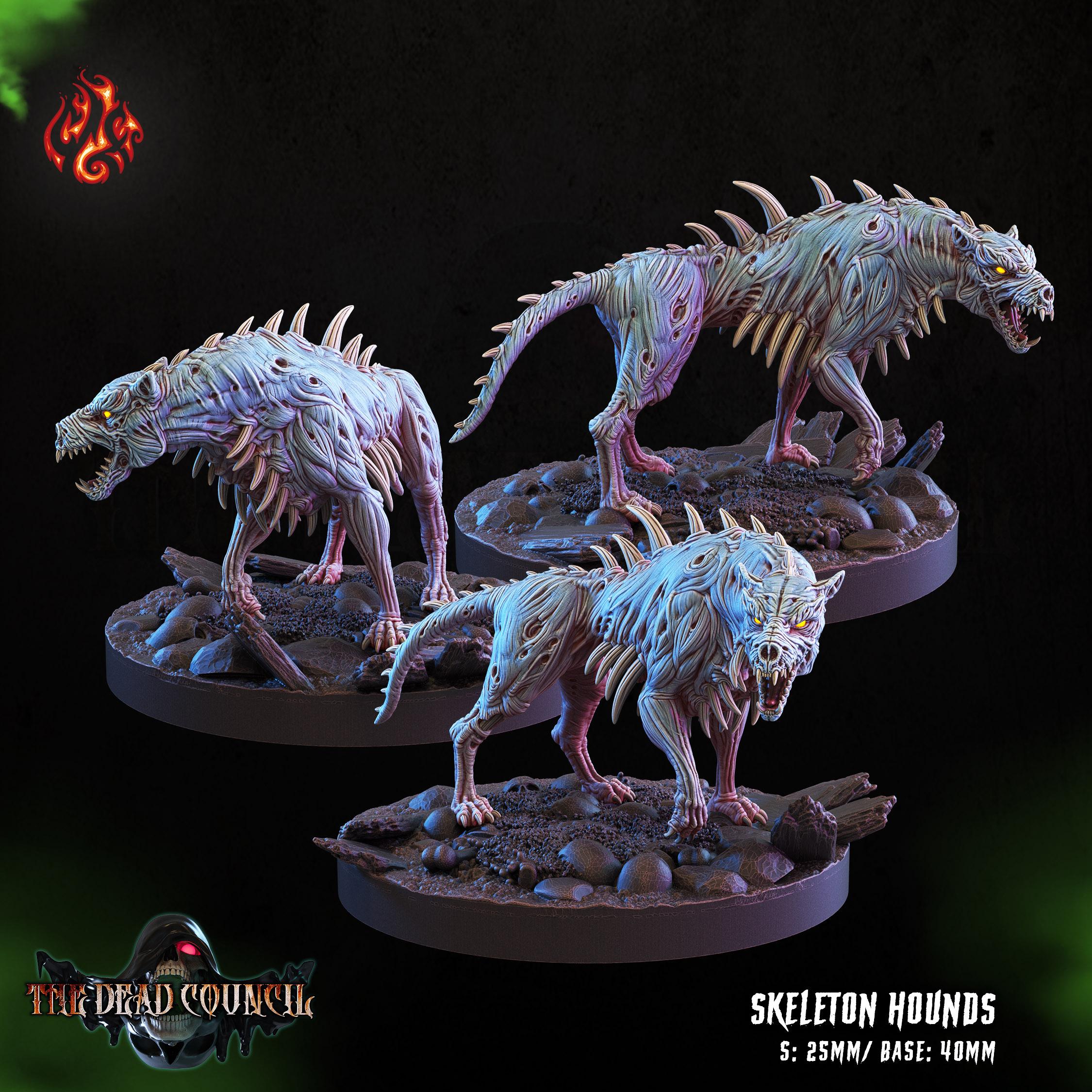 Skeletal Hounds 3d model