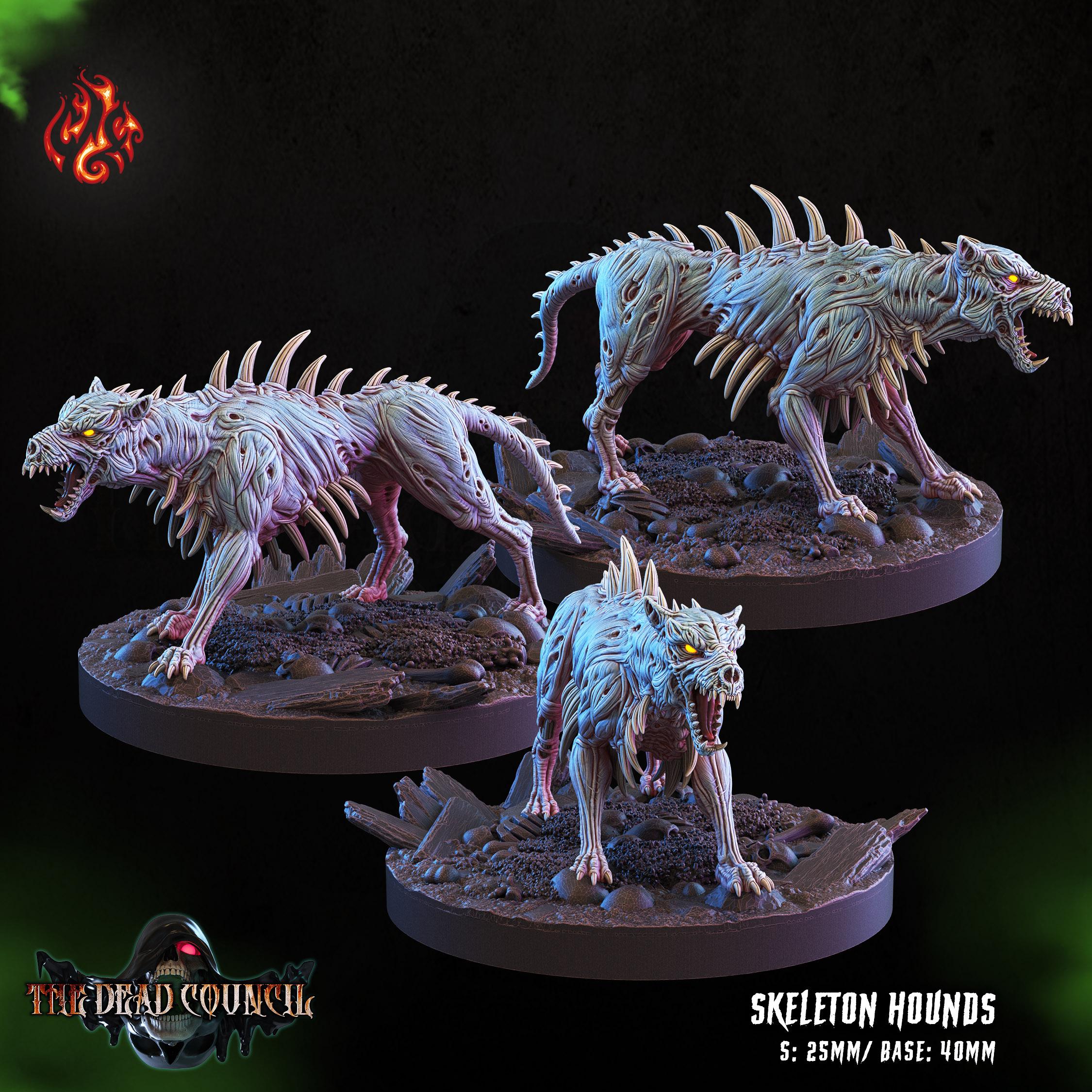 Skeletal Hounds 3d model