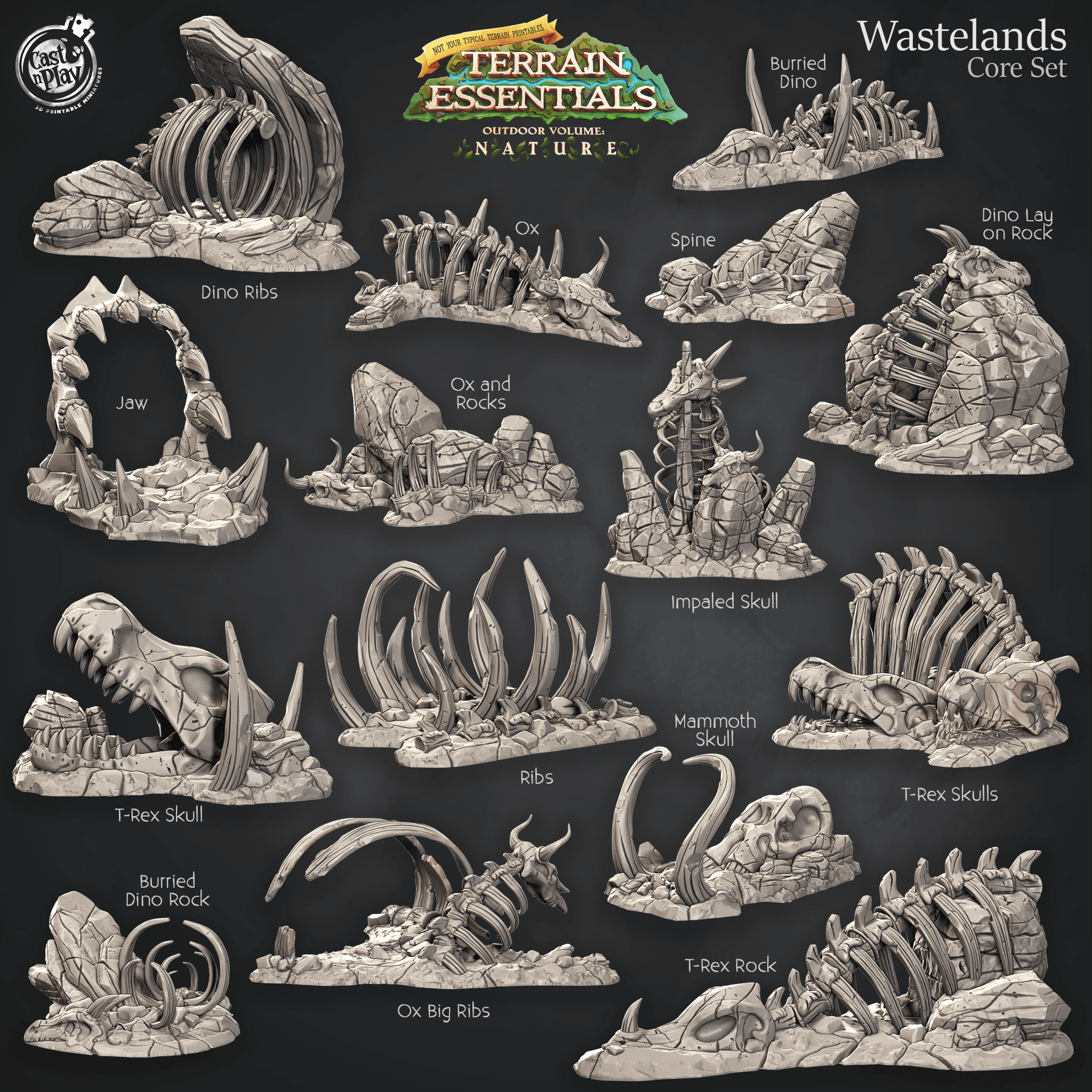 Wastelands Set (Pre-Supported) 3d model