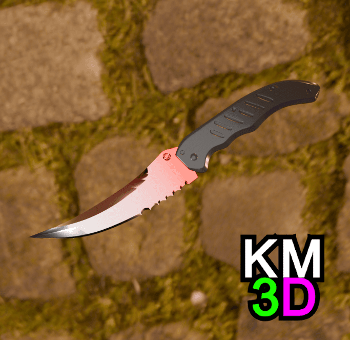 Flip knife CSGO 3d model