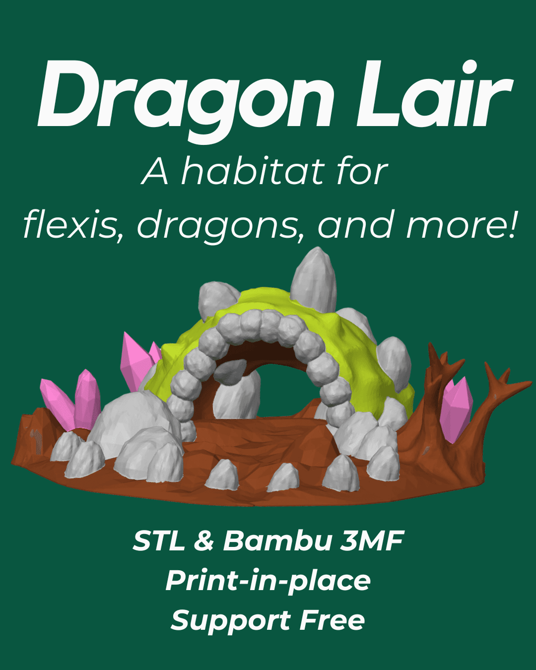 Dragon Lair - FDM Friendly - Mini Cave 3d model