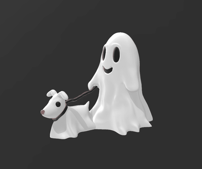 ghost walking dog v2 3d model