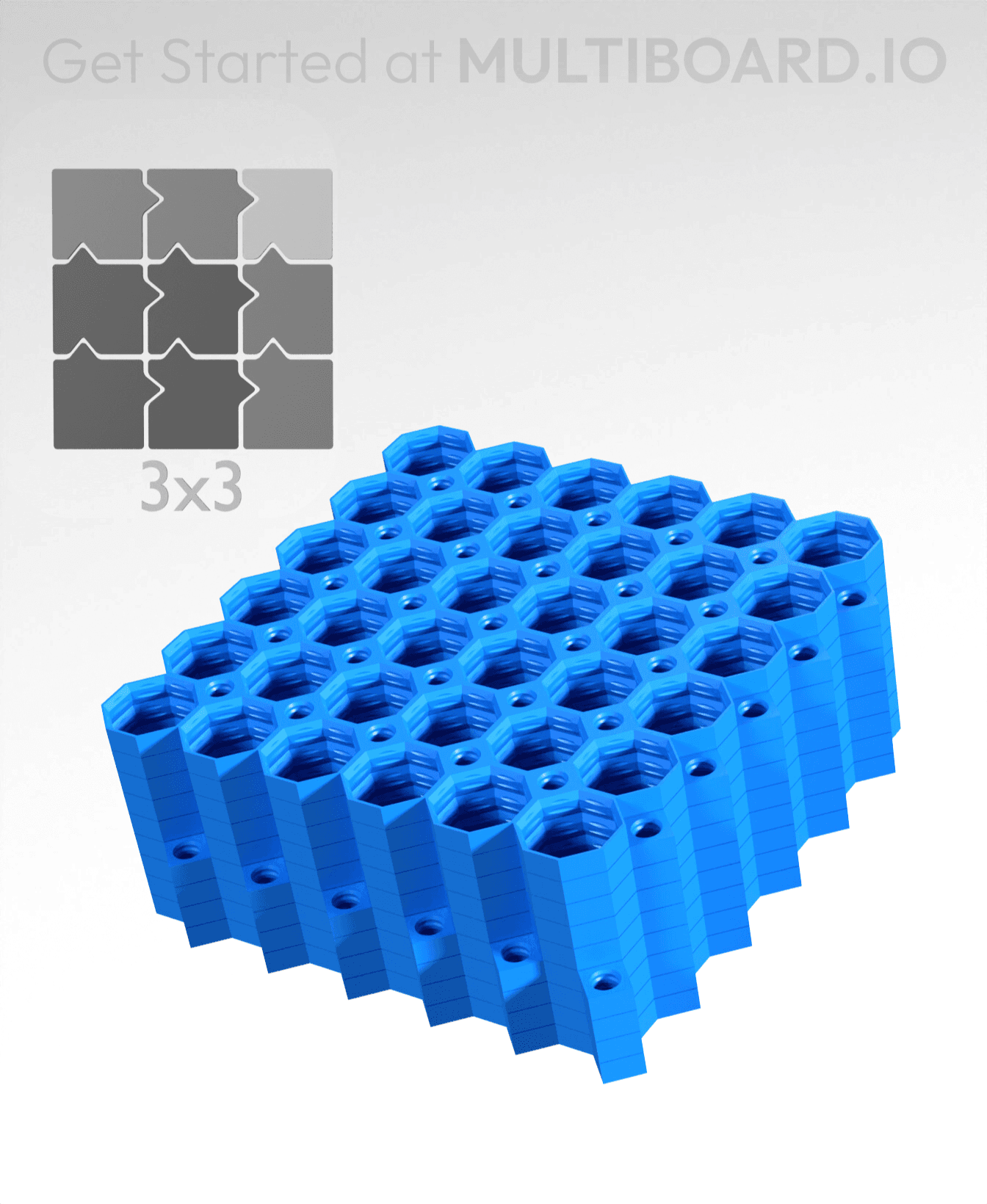 6x6 Tiles - 3x3 Board - Ironing Stack 3d model