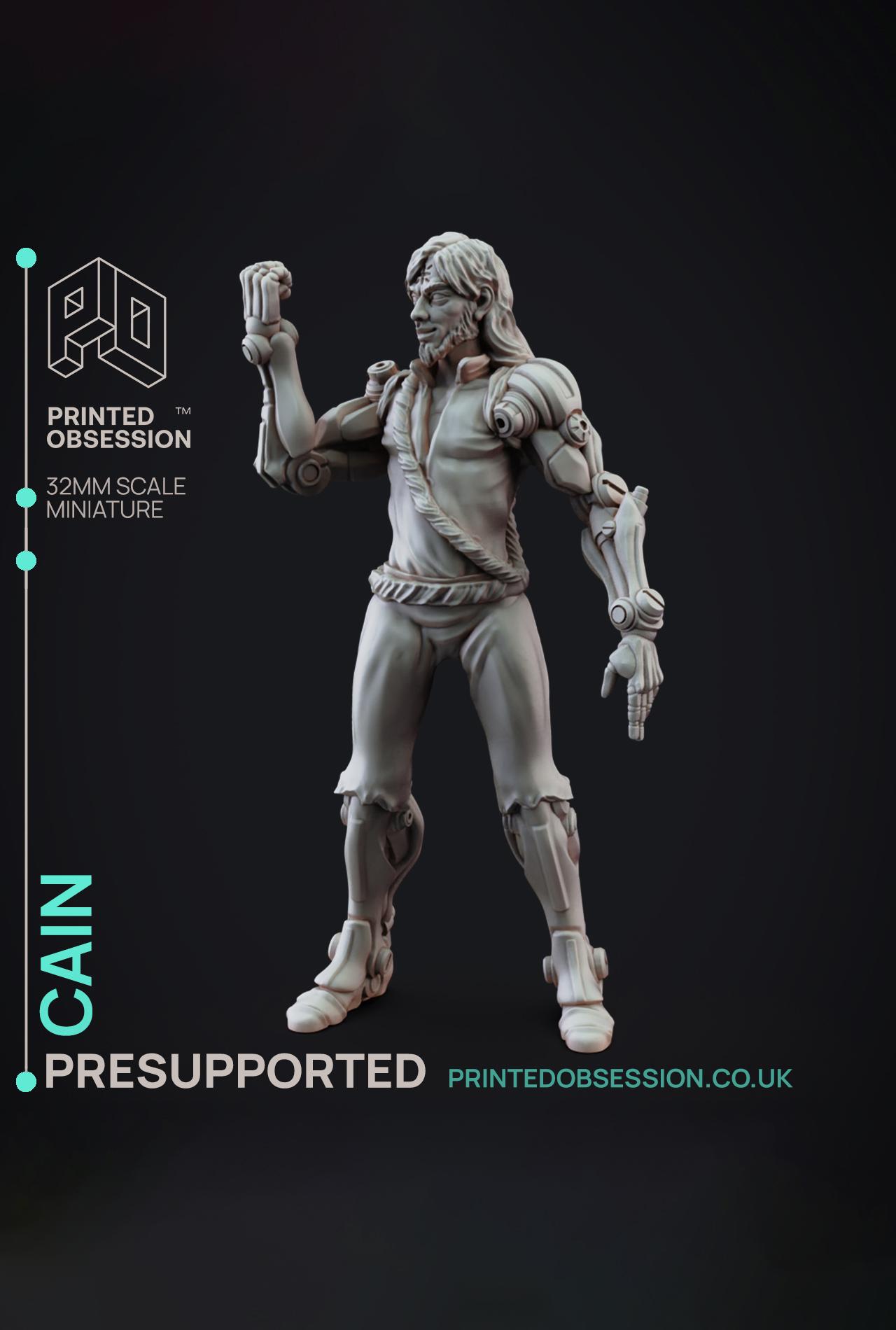 Cain - SCP - PRESUPPORTED - Illustrated and Stats - 32mm scale			 3d model