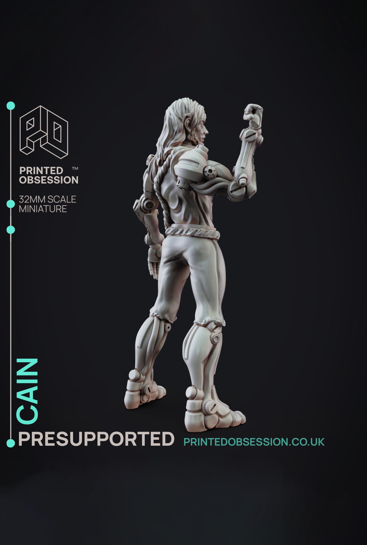 Cain - SCP - PRESUPPORTED - Illustrated and Stats - 32mm scale			 3d model