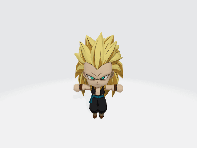 Baby Gotenks Super Saiyan III 3d model