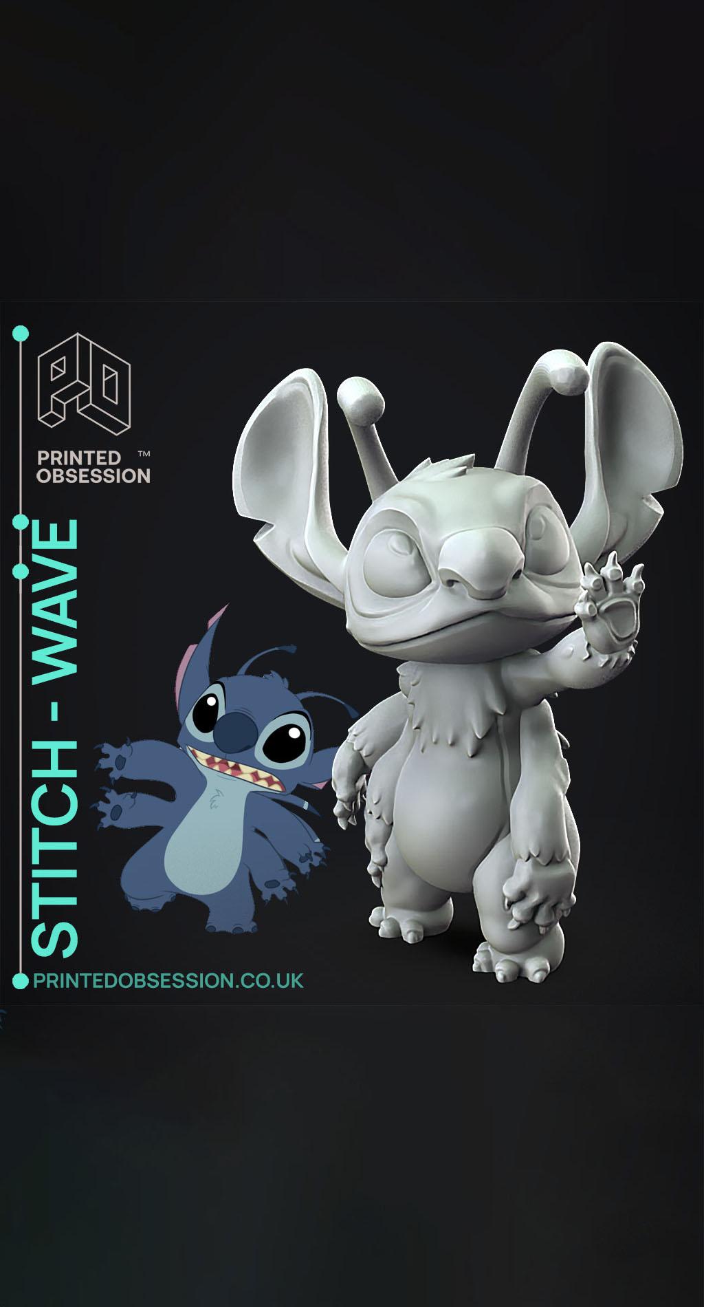 Stitch - Waving - Lilo & Stitch - Fan Art 3d model