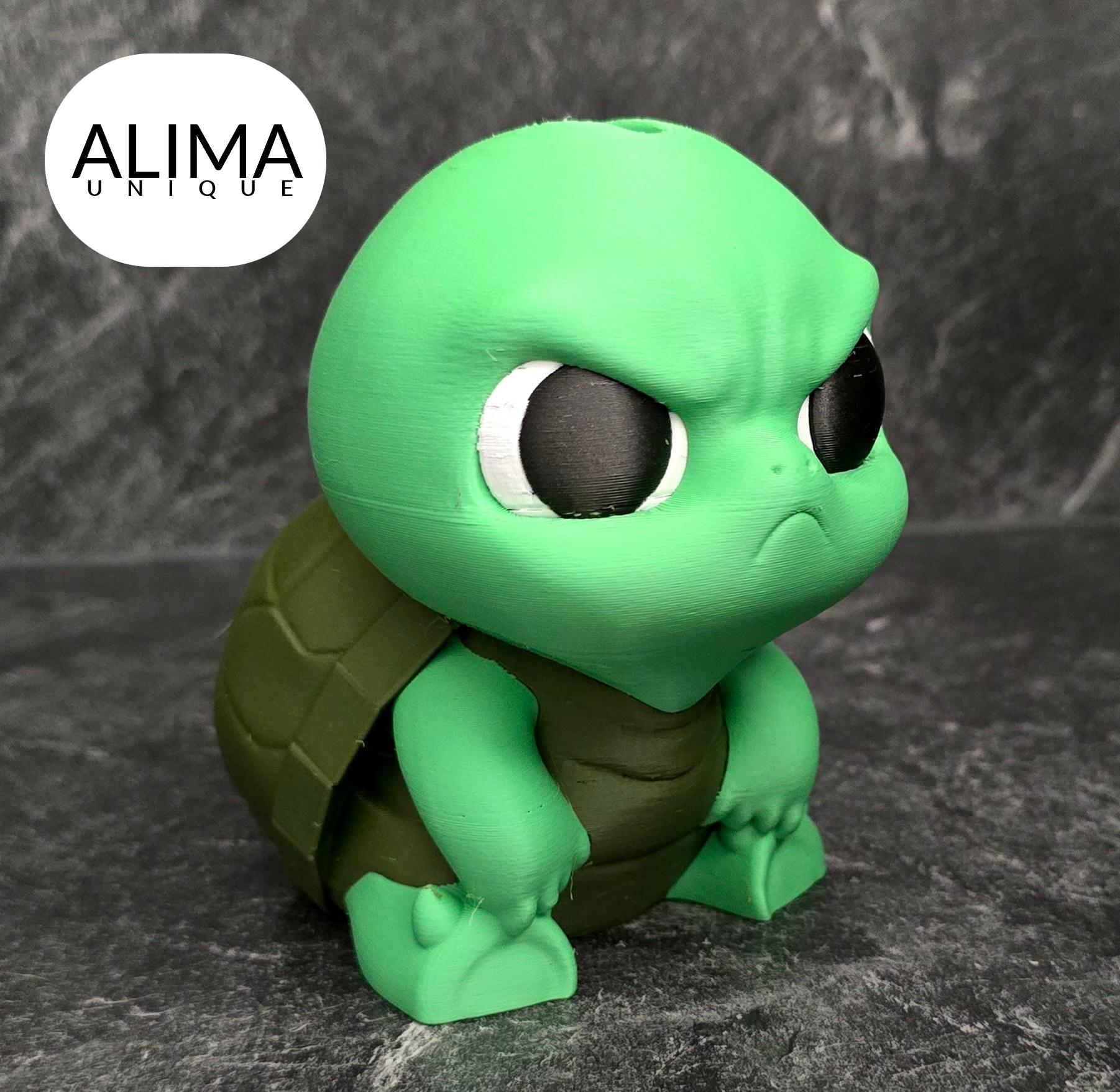 Angry baby turtle money box - 3MF included 3d model