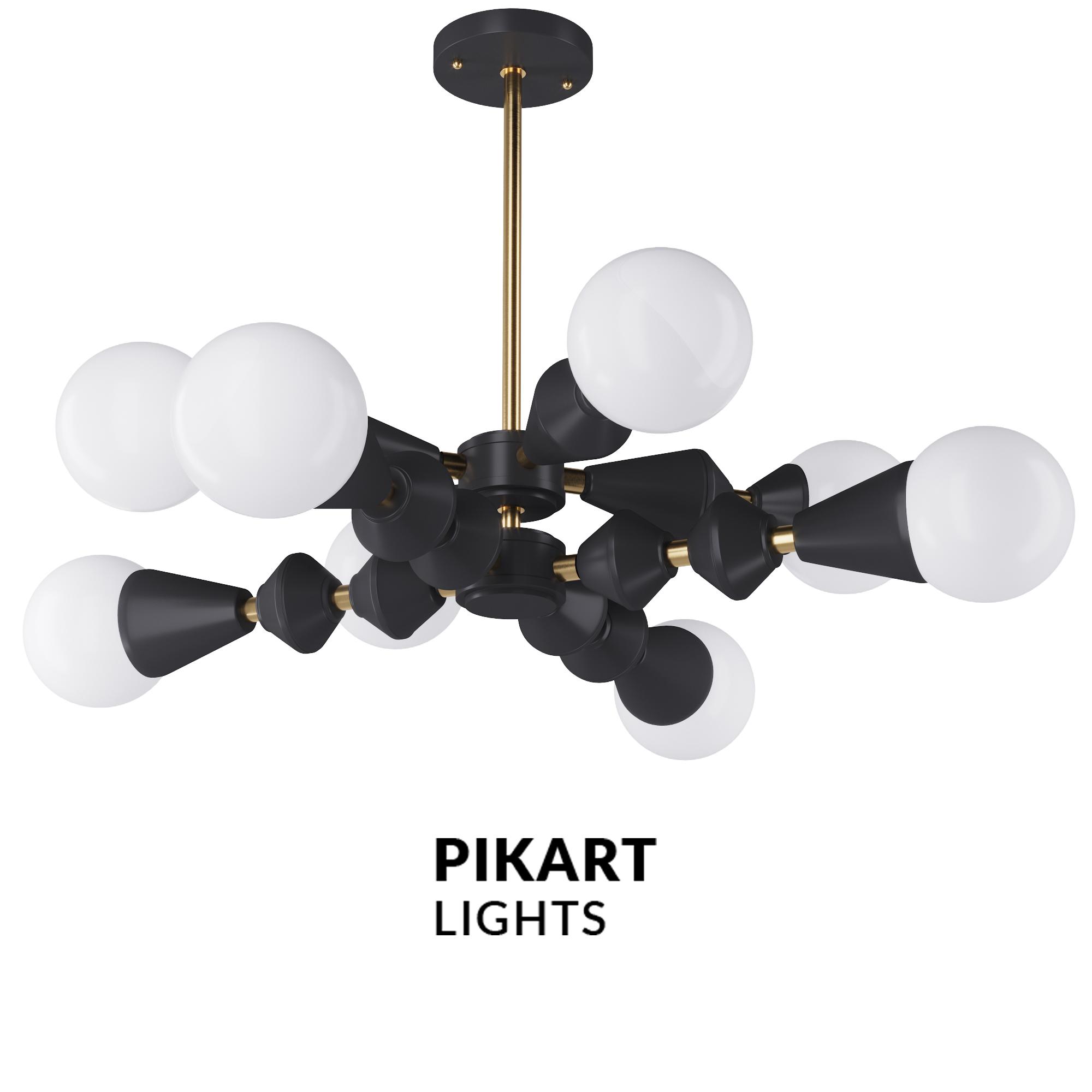 Dome V8 horizontal lamp, SKU. 5990 by Pikartlights 3d model