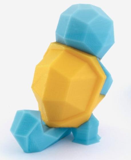 Low-Poly Squirtle - Multi and Dual Extrusion version 3d model