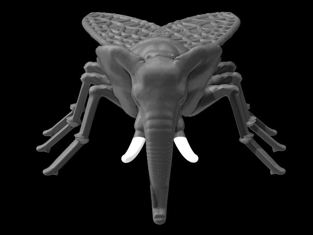 fly to elephant - aus einer Fliege, einen  Elephant gemacht... 3d model