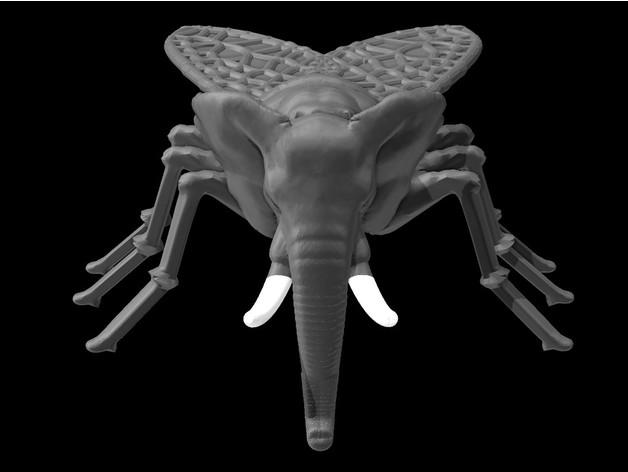 fly to elephant - aus einer Fliege, einen  Elephant gemacht... 3d model