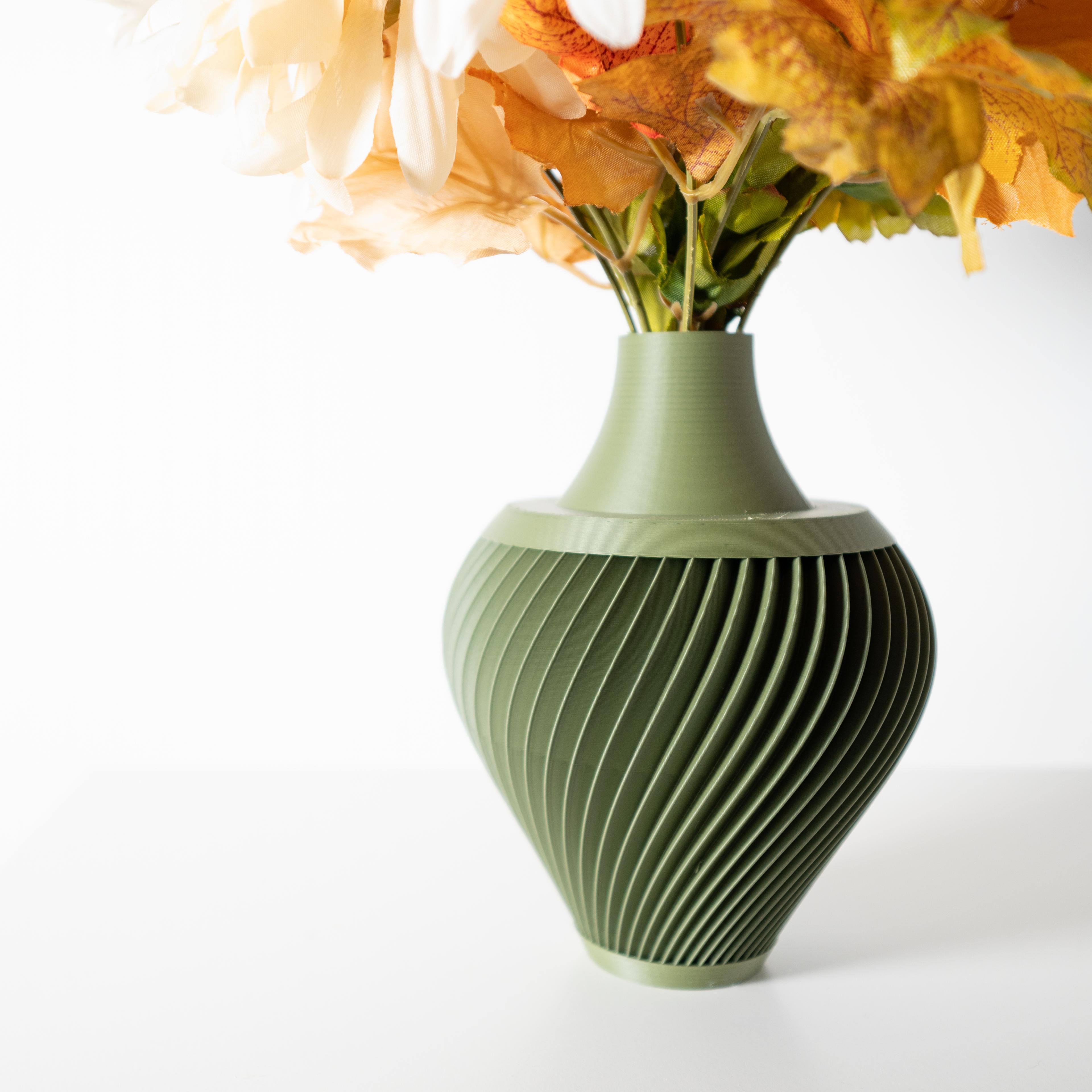 The Kumo Vase, Modern and Unique Home Decor for Dried and Preserved Flower Arrangement  | STL File 3d model