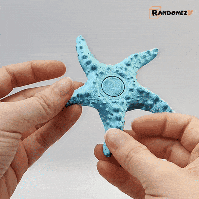 Starfish Fidget Spinner (Slim Twisted) 3d model