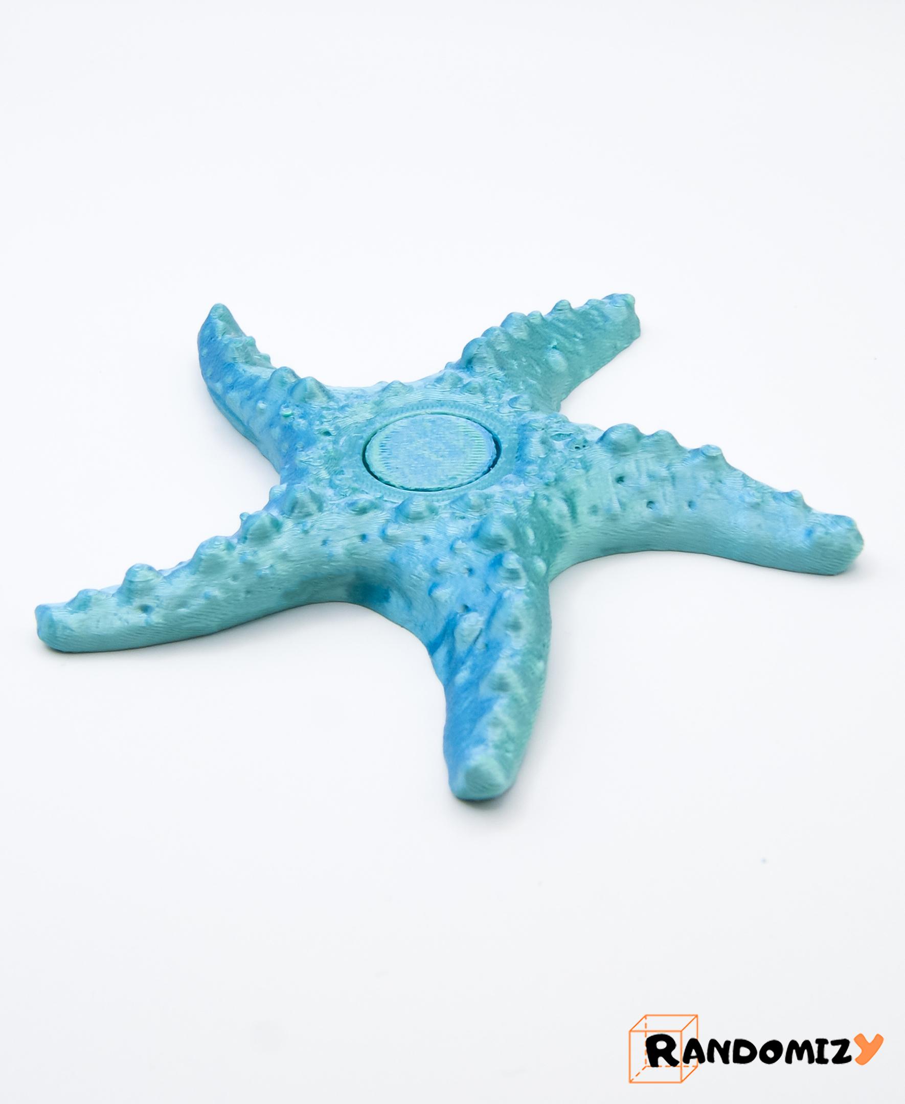 Starfish Fidget Spinner (Slim Twisted) 3d model