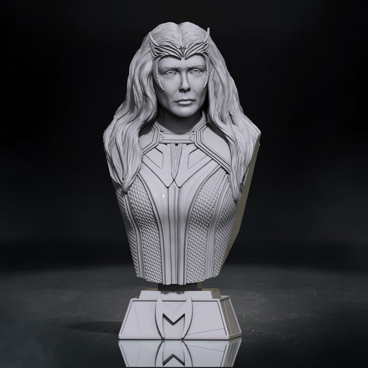 Scarlet Witch Bust 3d model