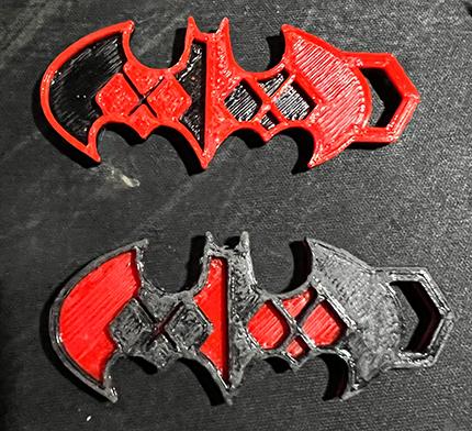 Harley Quinn Batman Symbol Keychain  3d model