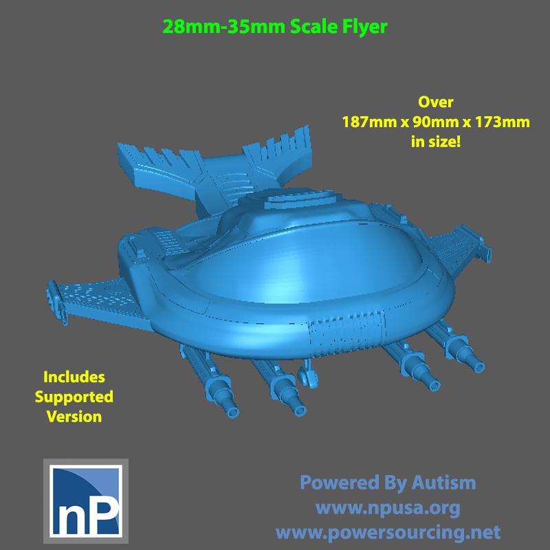 28mm-35mm Sci-Fi Flyer 3d model