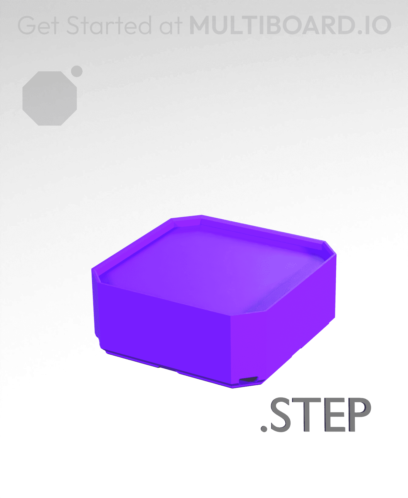 1x1x0·5 - Multibin Insert - STEP Remixing File 3d model