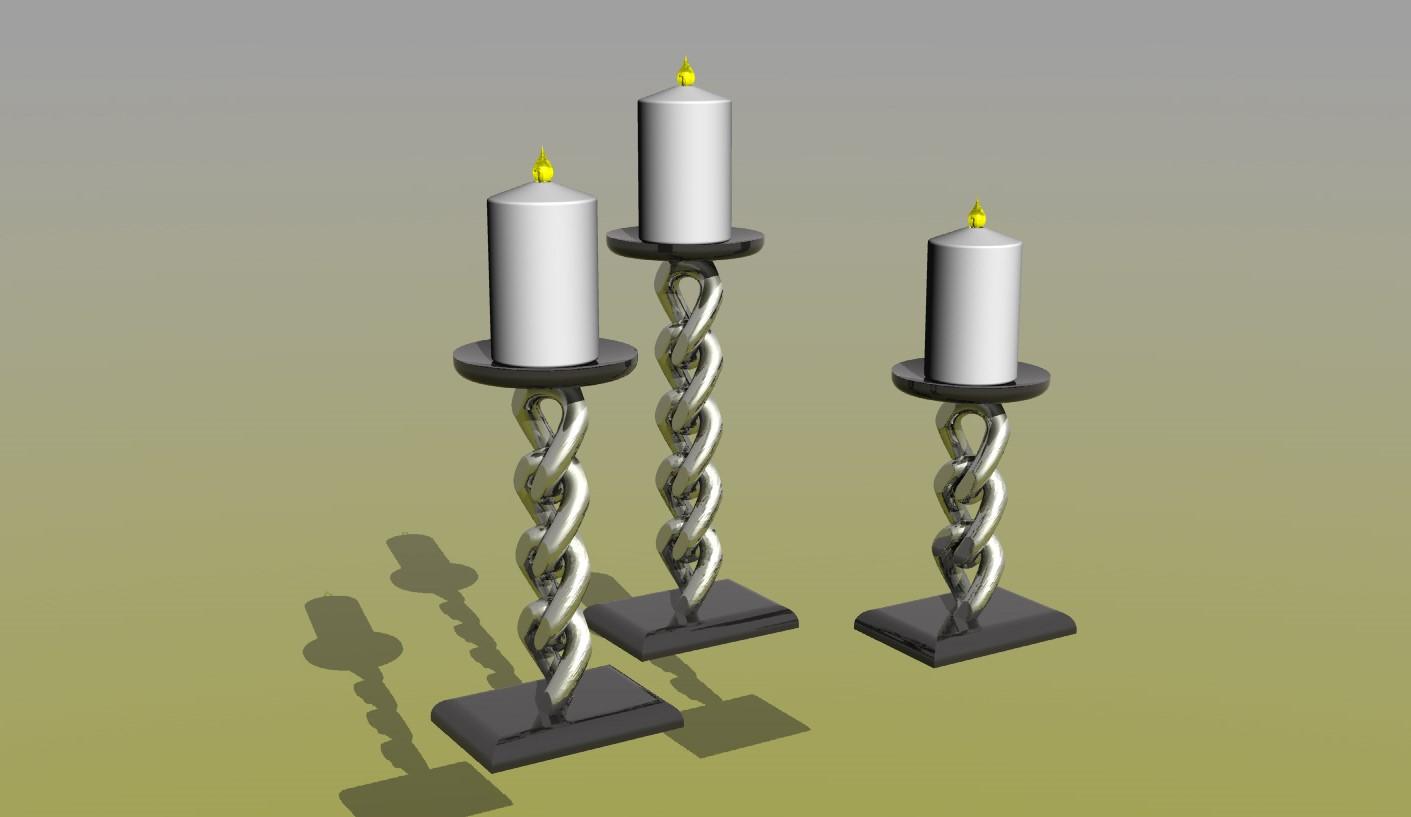 Matal Art Candle Holder 08.stl 3d model