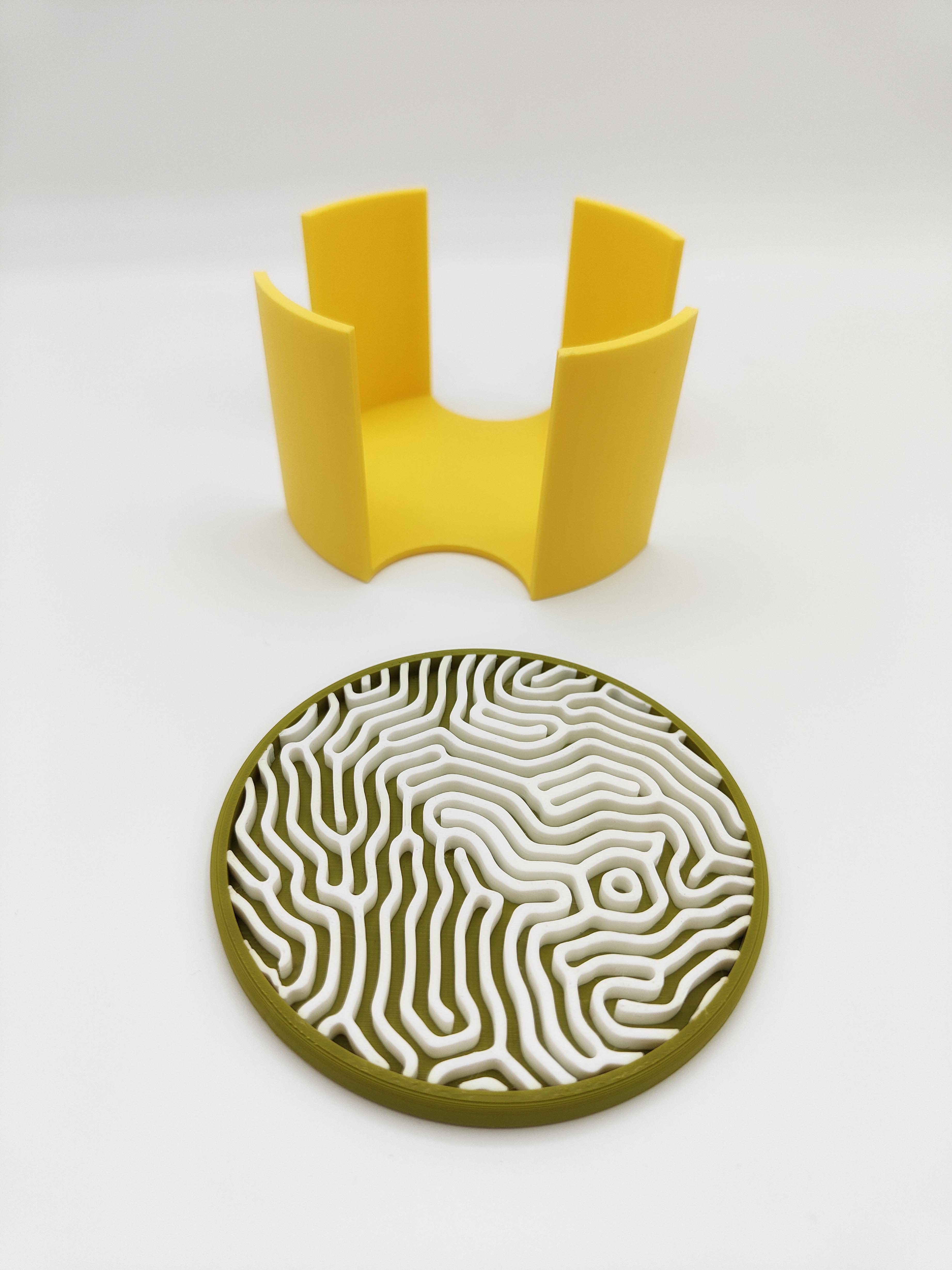 Fluid Coaster + Holder 3d model