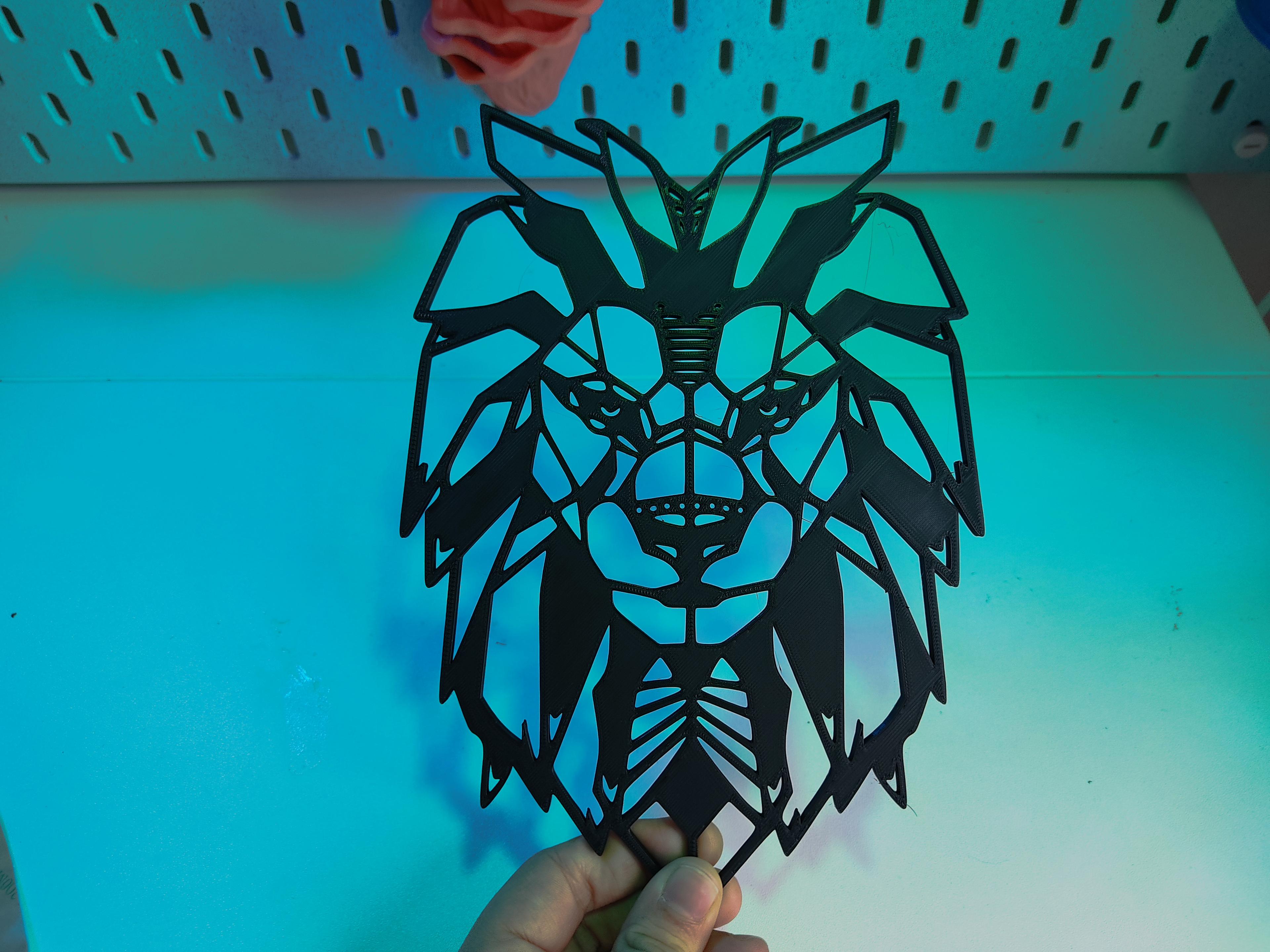 Geometric Lion Wallart 3d model