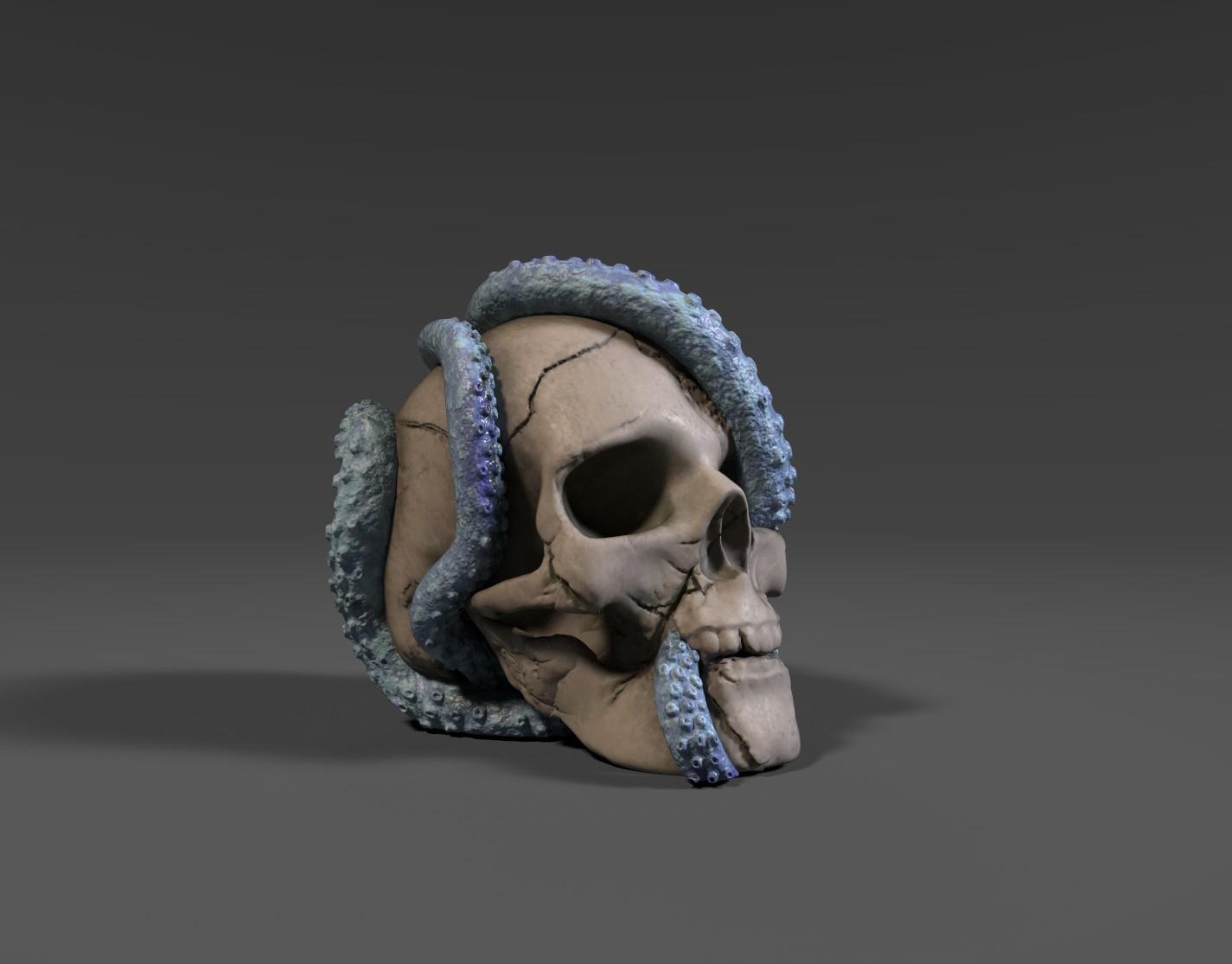 Tentacle Skull 3d model