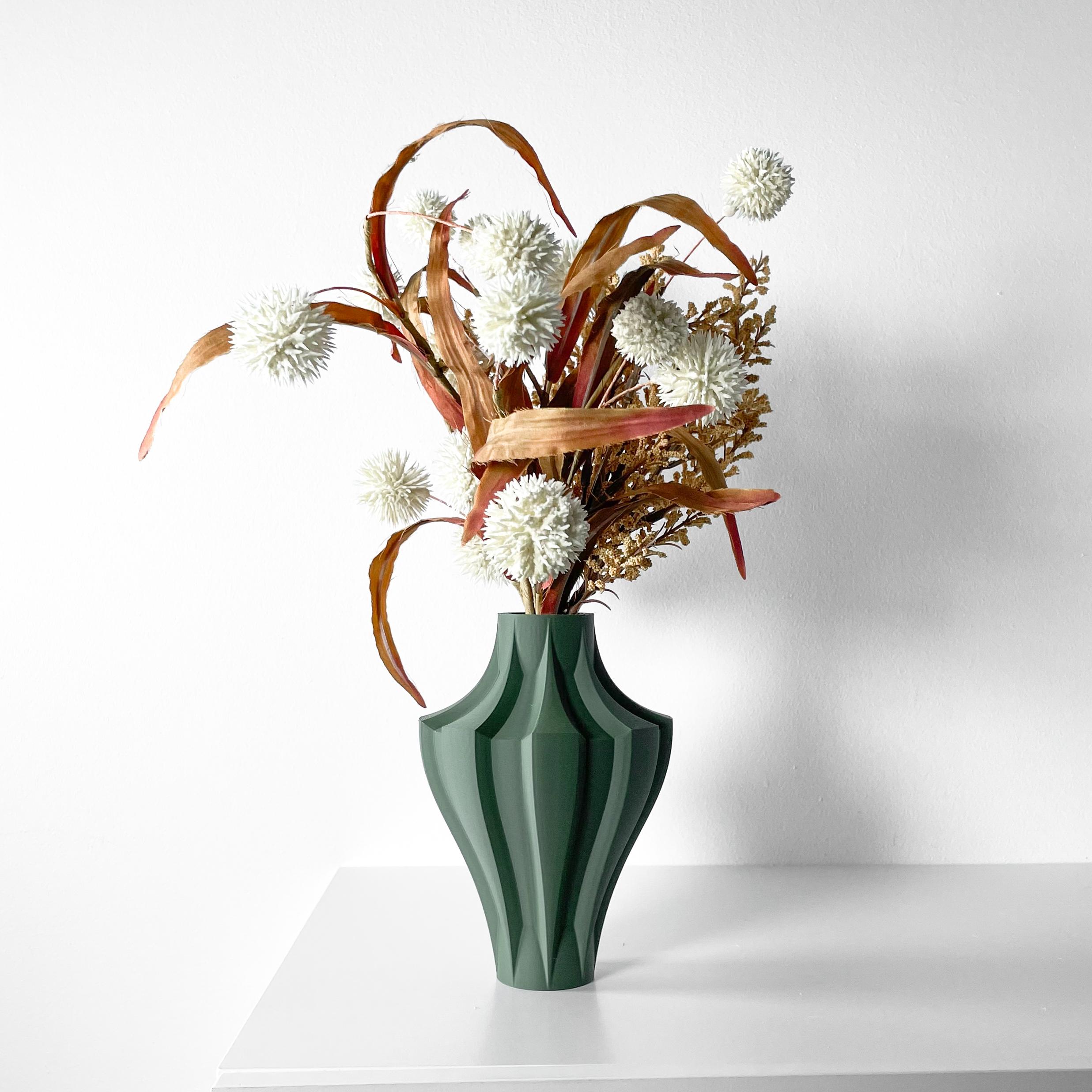 The Novak Vase, Modern and Unique Home Decor for Dried and Flower Arrangements  | STL File 3d model