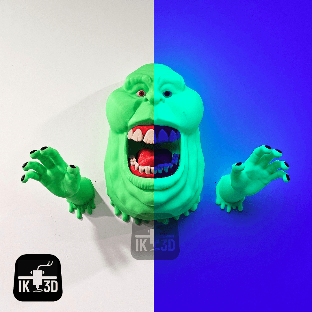 Slimer from Ghostbusters Wall Sculpture - Holder / 3MF Included / No Supports 3d model