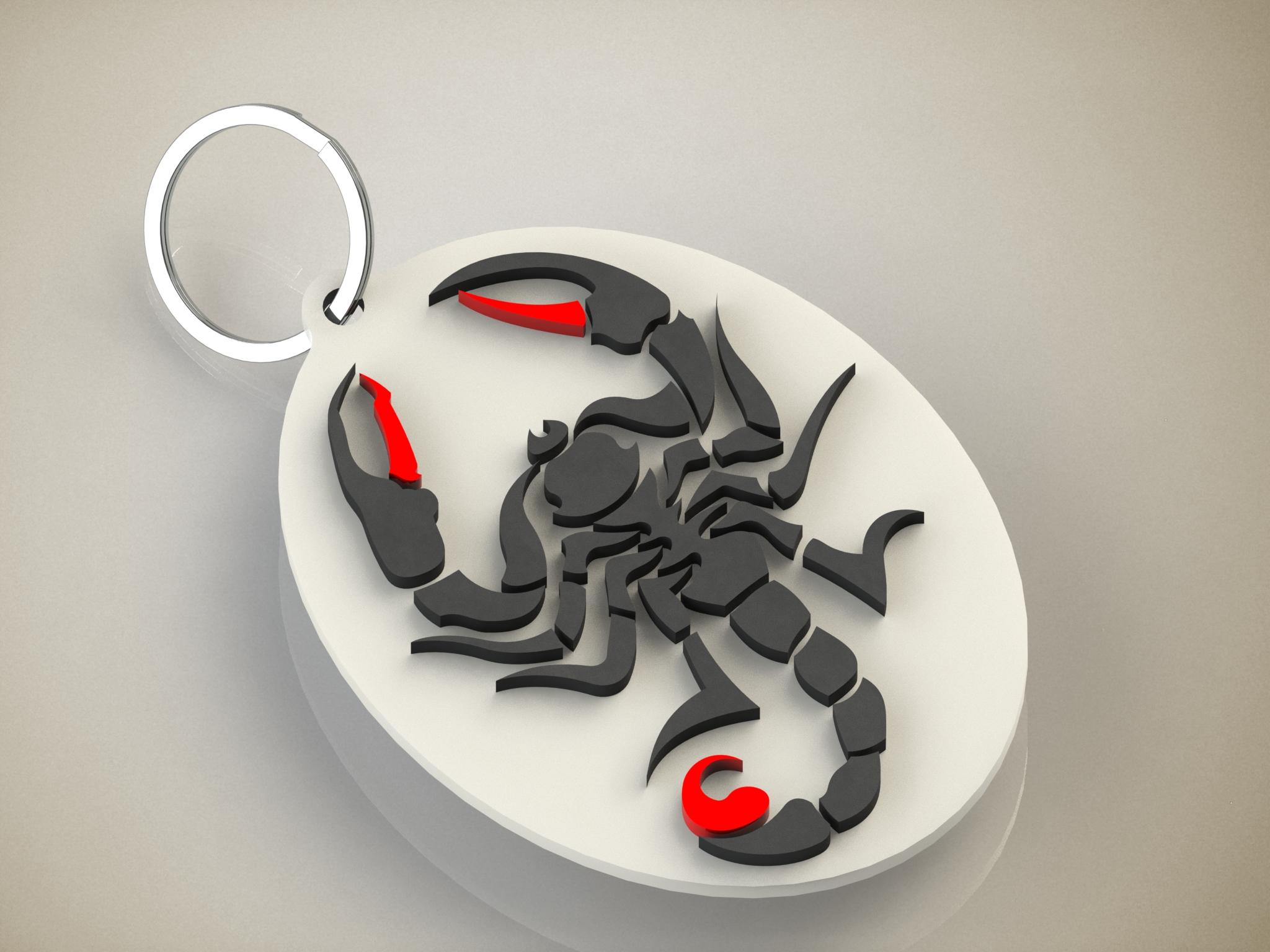 Scorpion keychain 3d model