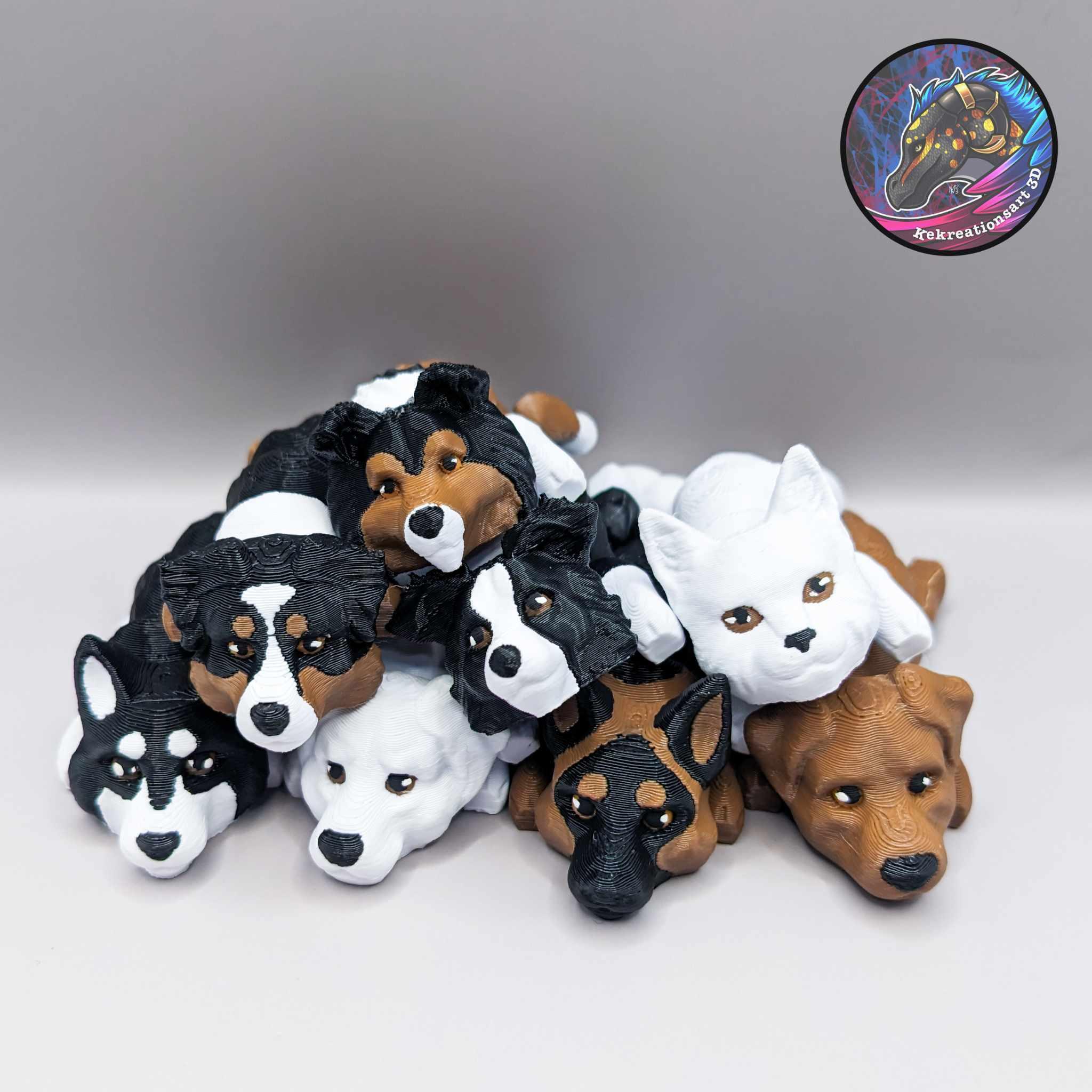 Baby Flexi Dog + Cat Set 1 3d model