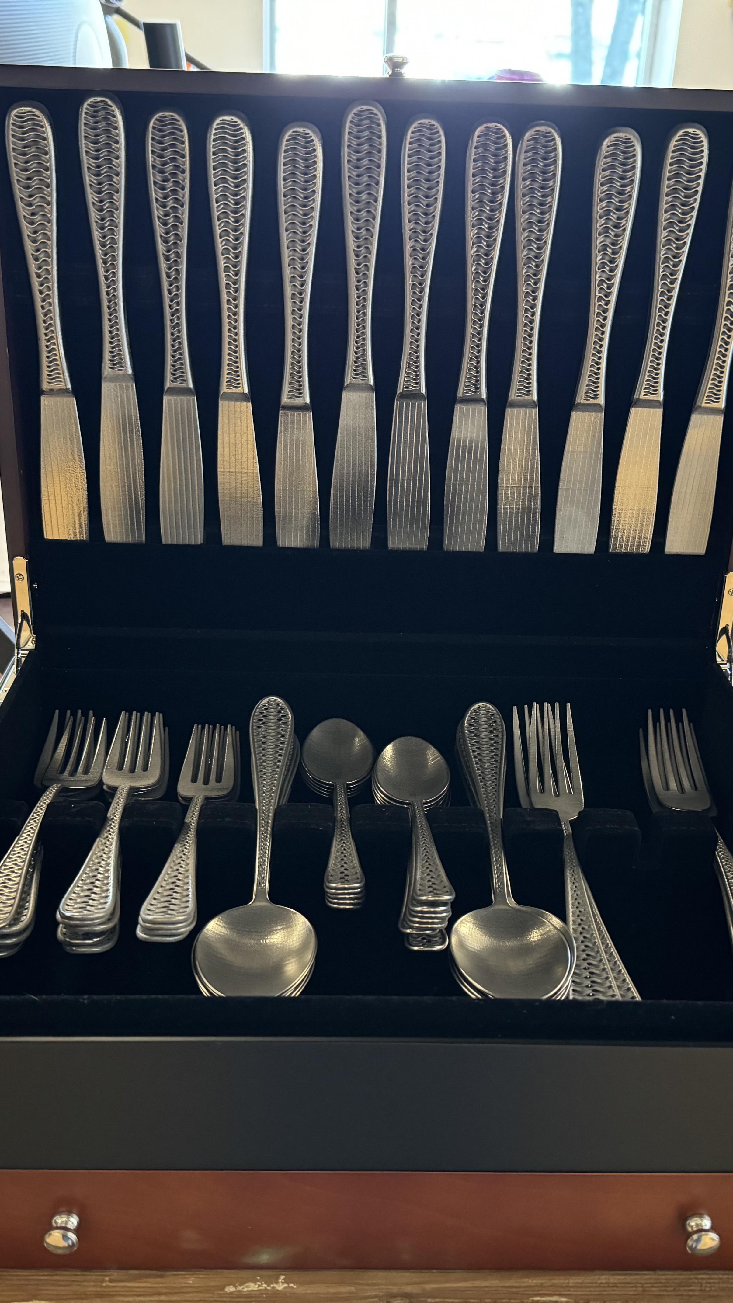 Five Piece Gyroid Flatware Set 3d model